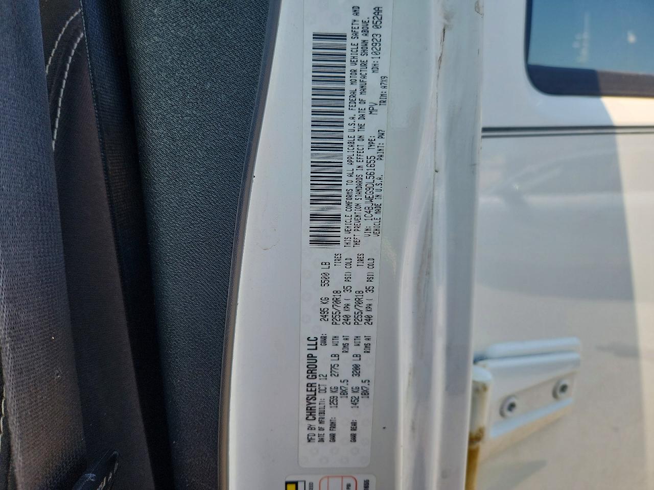 2013 Jeep Wrangler Unlimited Sahara White vin: 1C4BJWEG9DL561655