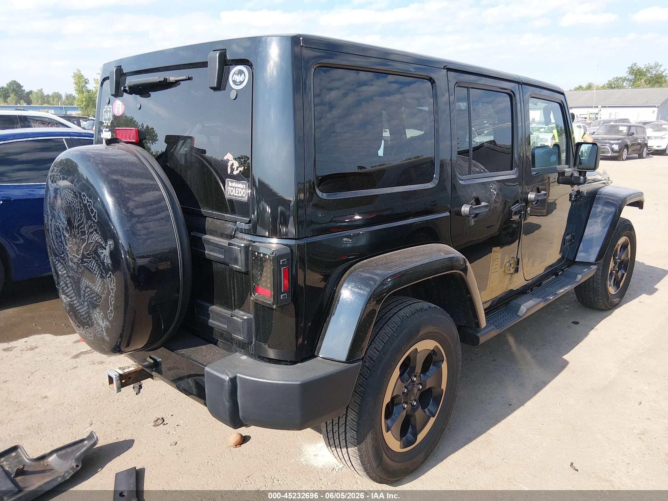 2014 Jeep Wrangler Unlimited Dragon Edition Black vin: 1C4BJWEG9EL202484