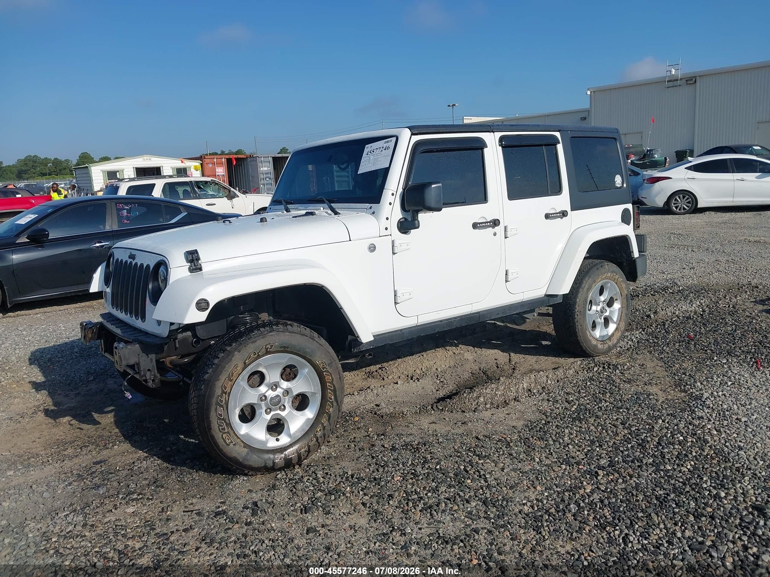 2015 Jeep Wrangler Unlimited Sahara White vin: 1C4BJWEG9FL746372