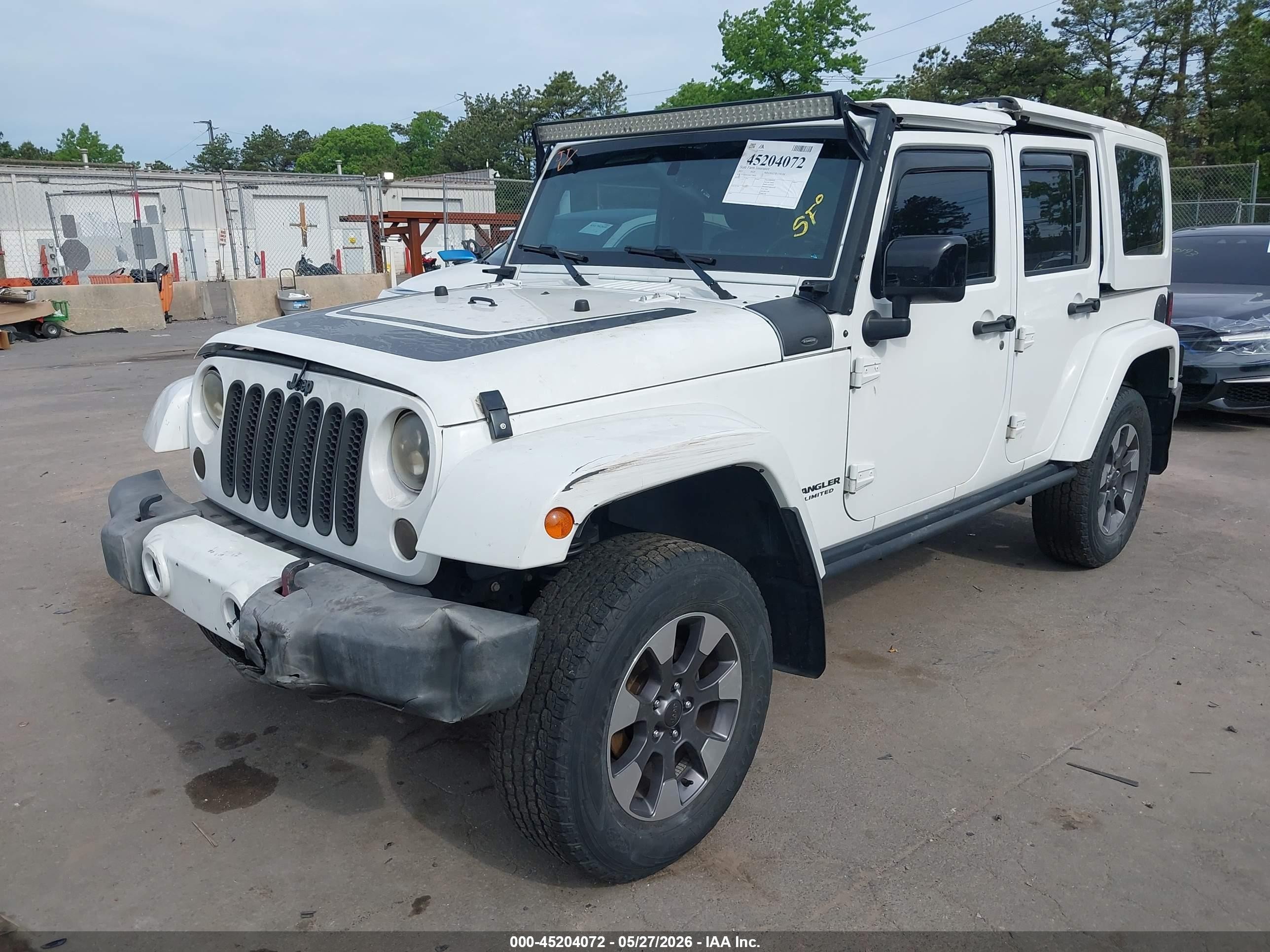 2015 Jeep Wrangler Unlimited Altitude Белый vin: 1C4BJWEG9FL758005