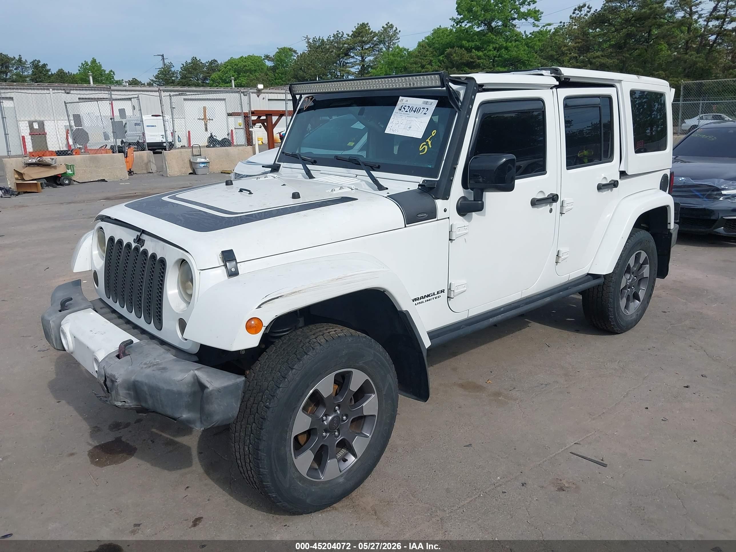 2015 Jeep Wrangler Unlimited Altitude Белый vin: 1C4BJWEG9FL758005
