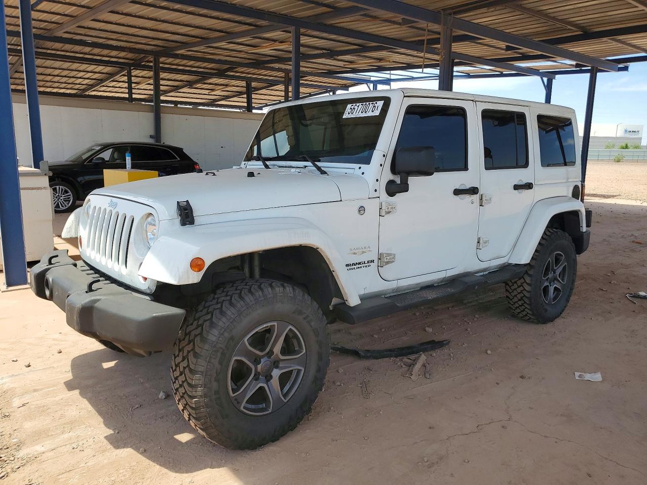 2013 Jeep Wrangler Unlimited Sahara White vin: 1C4BJWEGXDL567285