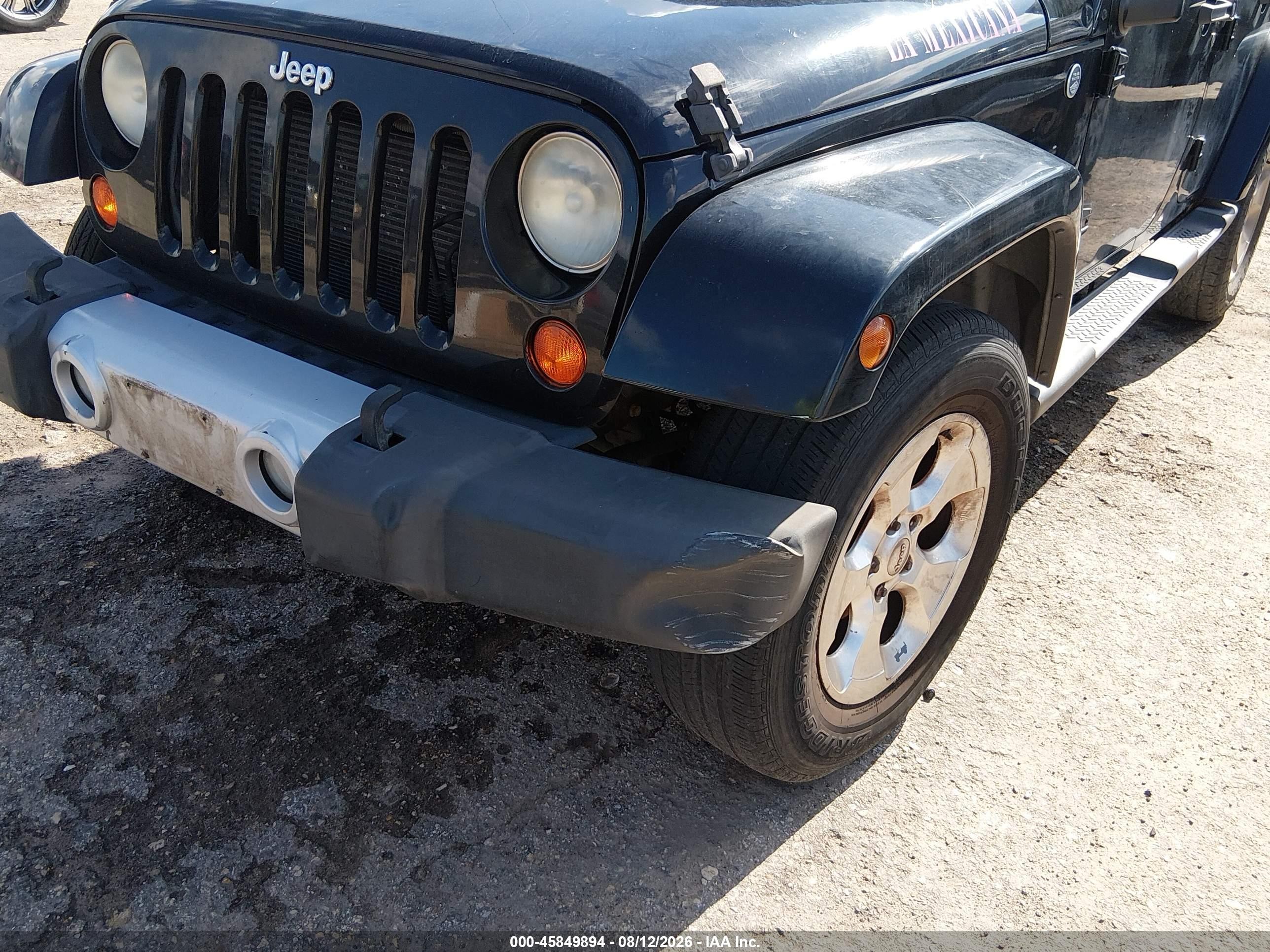 2013 Jeep Wrangler Unlimited Sahara Black vin: 1C4BJWEGXDL677169