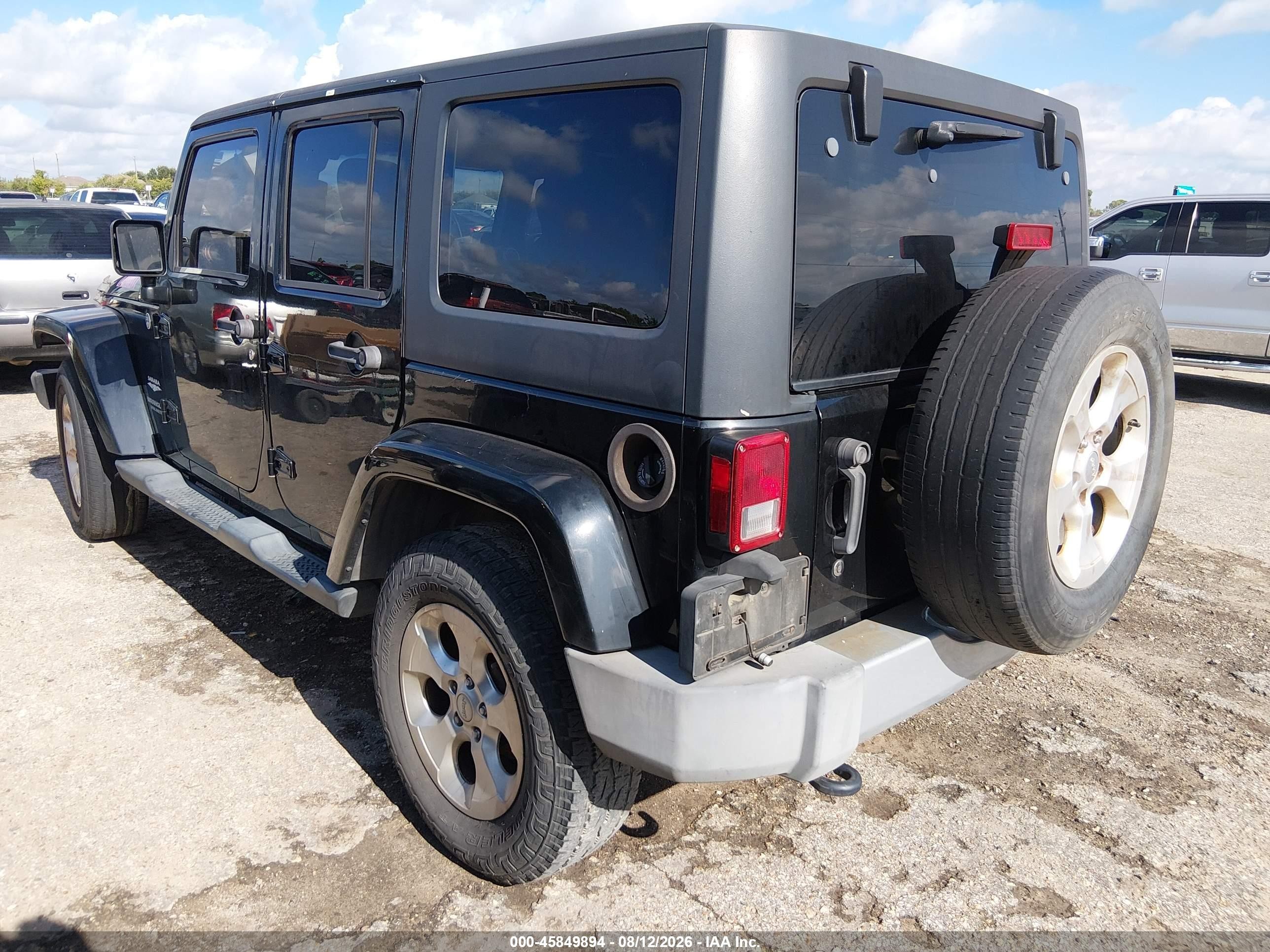 2013 Jeep Wrangler Unlimited Sahara Black vin: 1C4BJWEGXDL677169