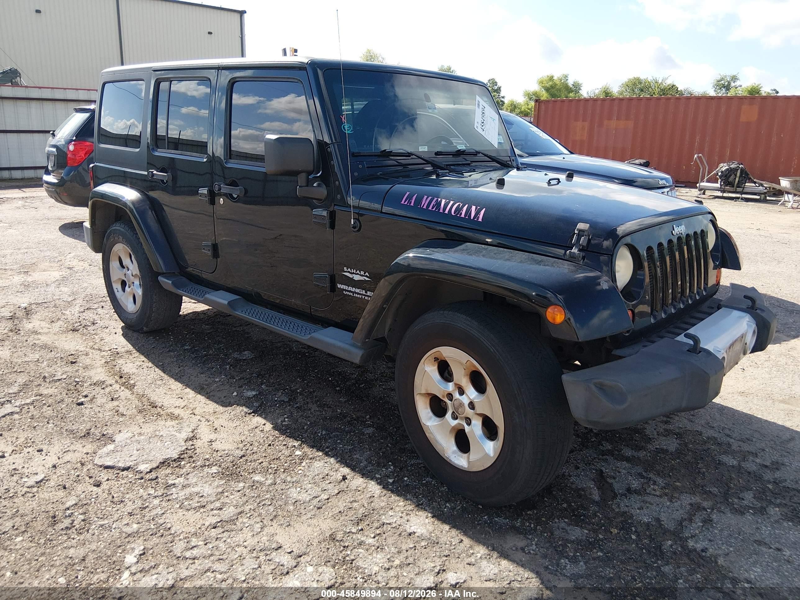 2013 Jeep Wrangler Unlimited Sahara Черный vin: 1C4BJWEGXDL677169