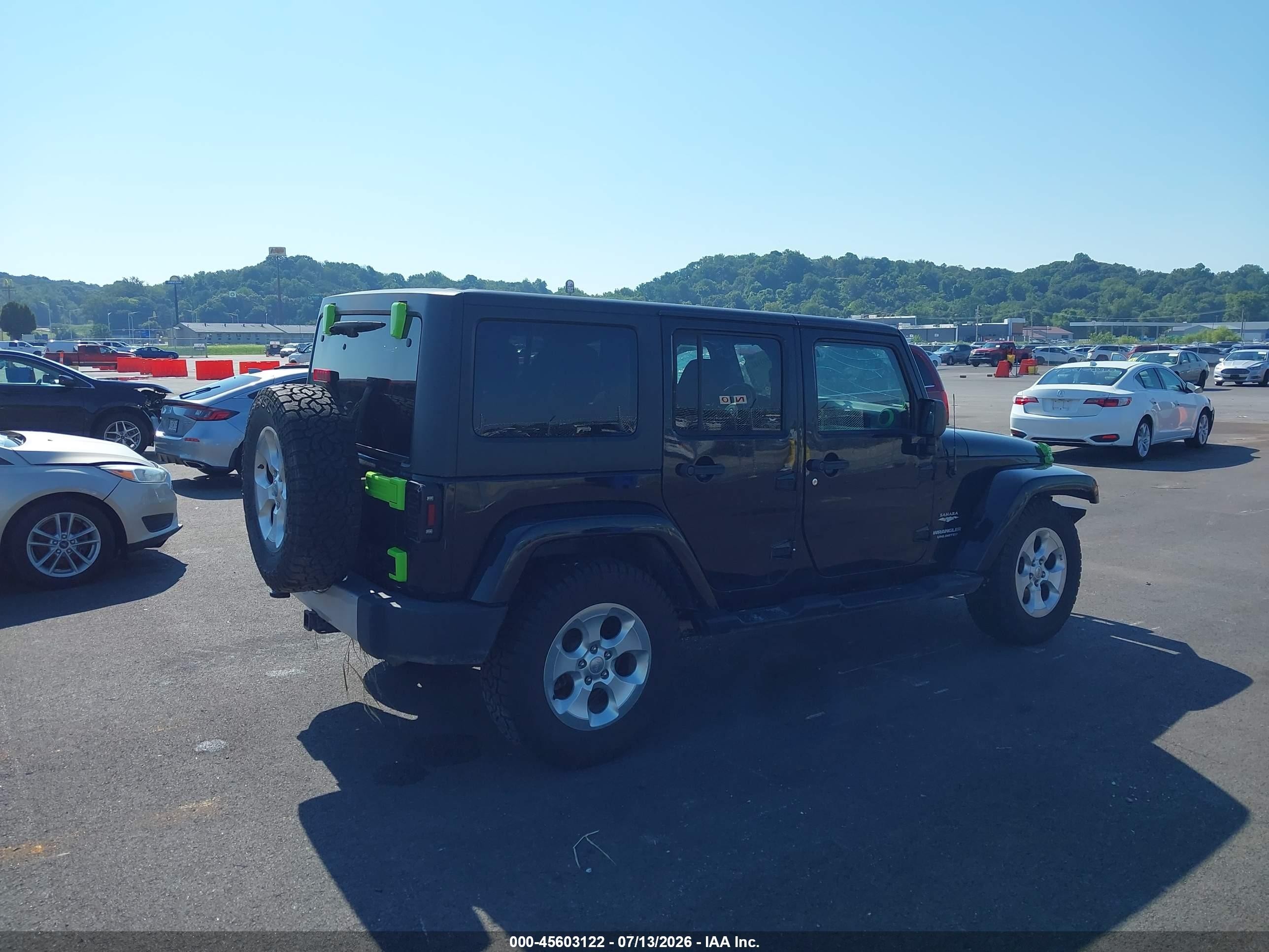 2014 Jeep Wrangler Unlimited Sahara Black vin: 1C4BJWEGXEL121607