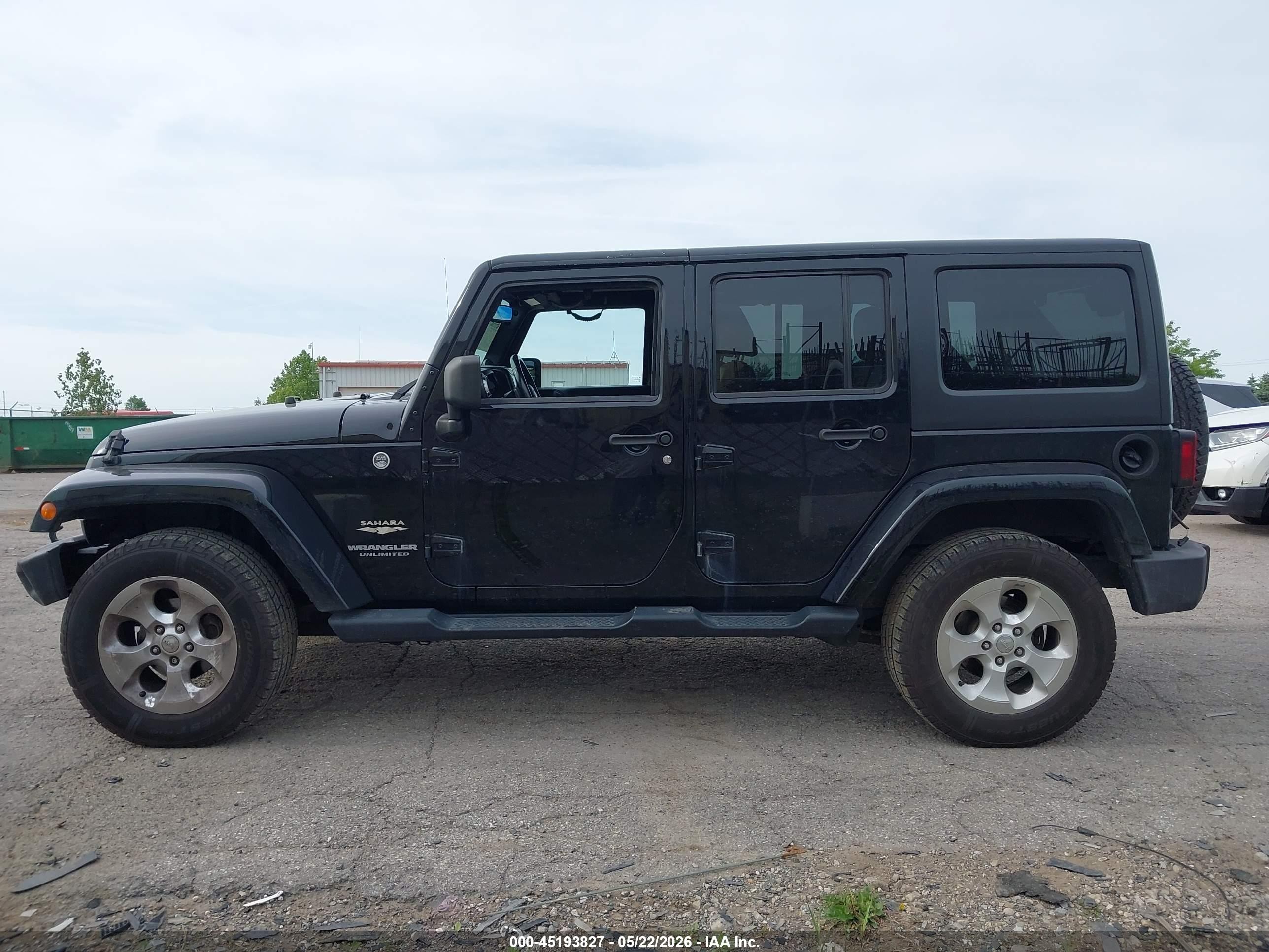 2014 Jeep Wrangler Unlimited Sahara Черный vin: 1C4BJWEGXEL175134