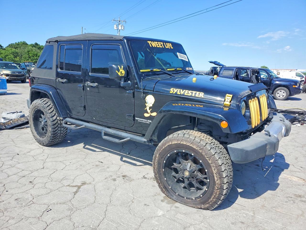 2014 Jeep Wrangler Unlimited Sahara Black vin: 1C4BJWEGXEL322732