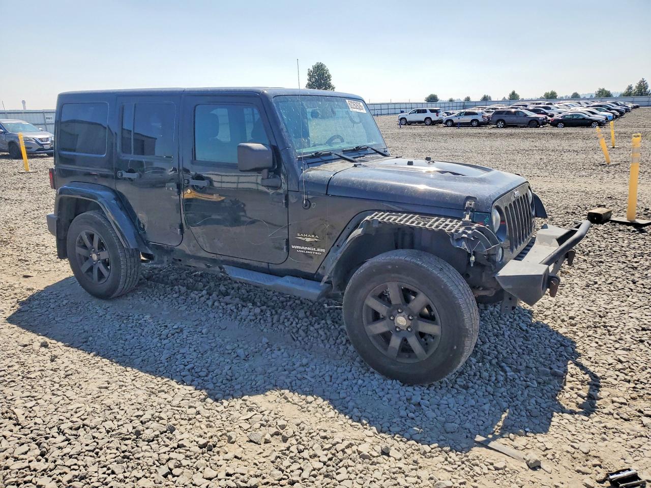 2015 Jeep Wrangler Unlimited Sahara Black vin: 1C4BJWEGXFL717575