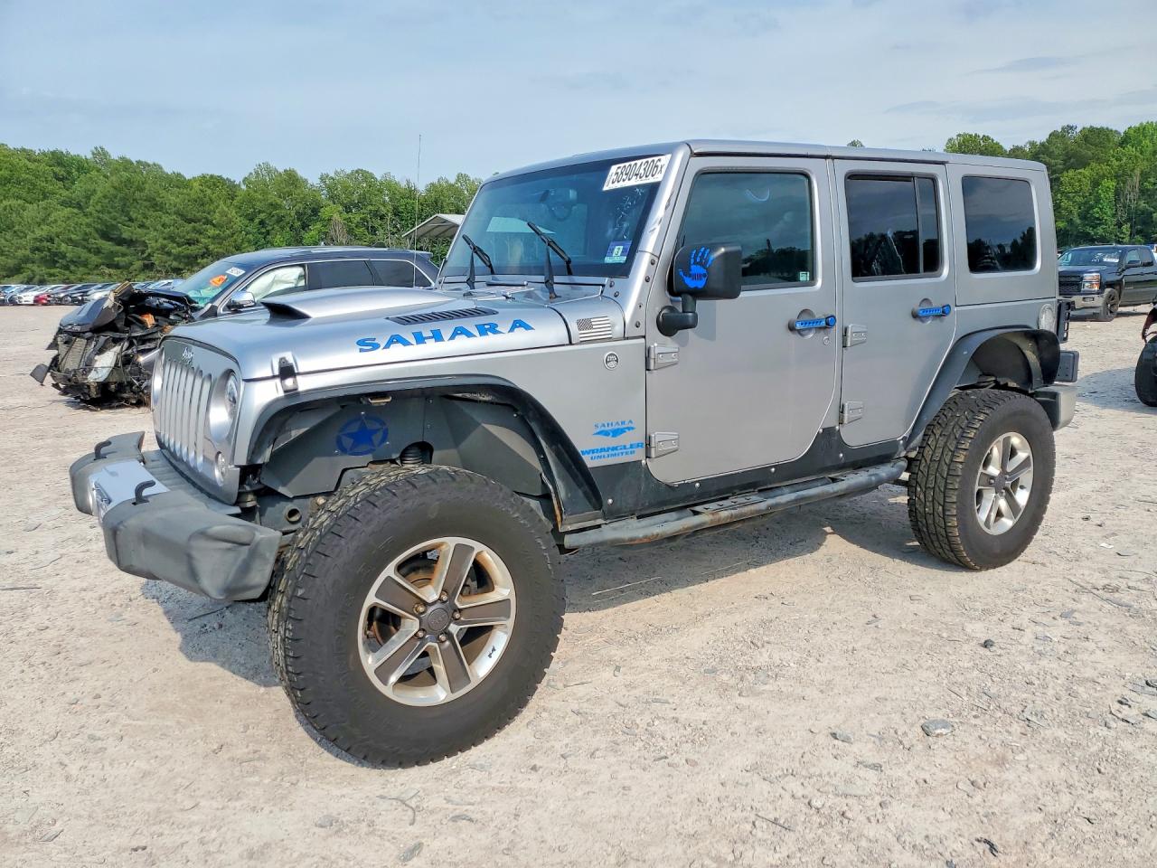 2015 Jeep Wrangler Unlimited Sahara Silver vin: 1C4BJWEGXFL744579