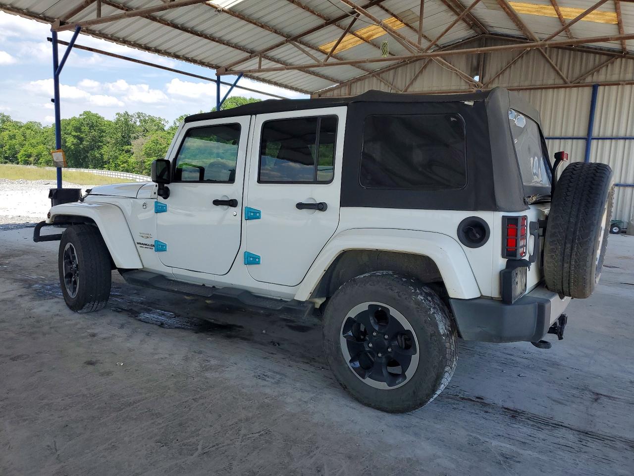 2015 Jeep Wrangler Unlimited Sahara White vin: 1C4BJWEGXFL751001
