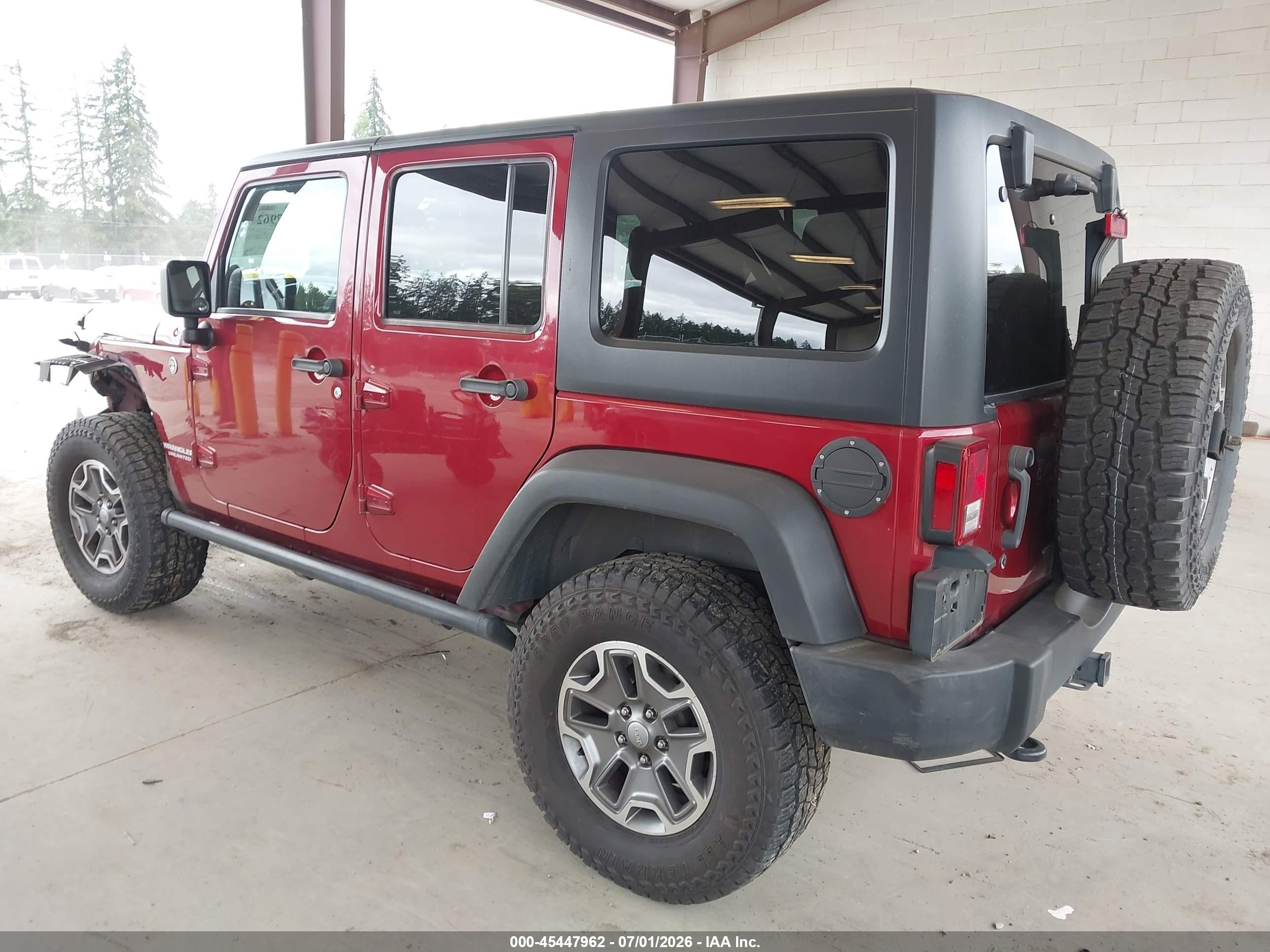 2013 Jeep Wrangler Unlimited Rubicon Red vin: 1C4BJWFG0DL607758