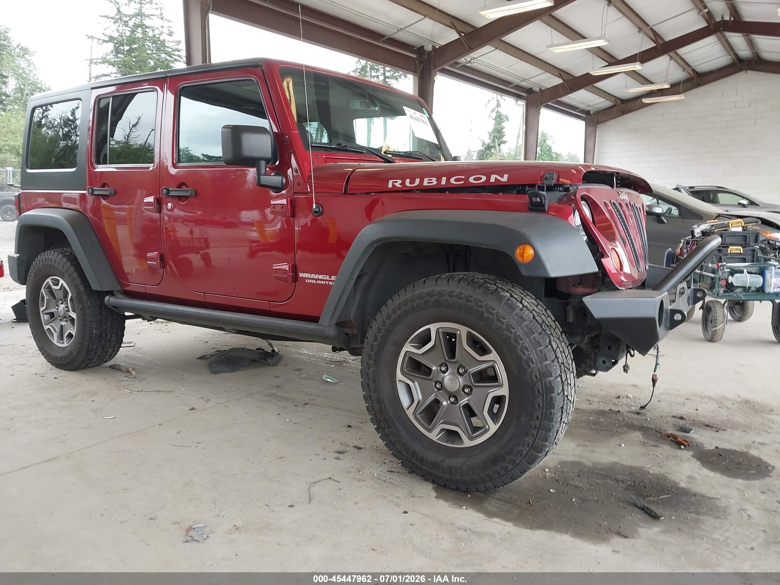 2013 Jeep Wrangler Unlimited Rubicon Red vin: 1C4BJWFG0DL607758