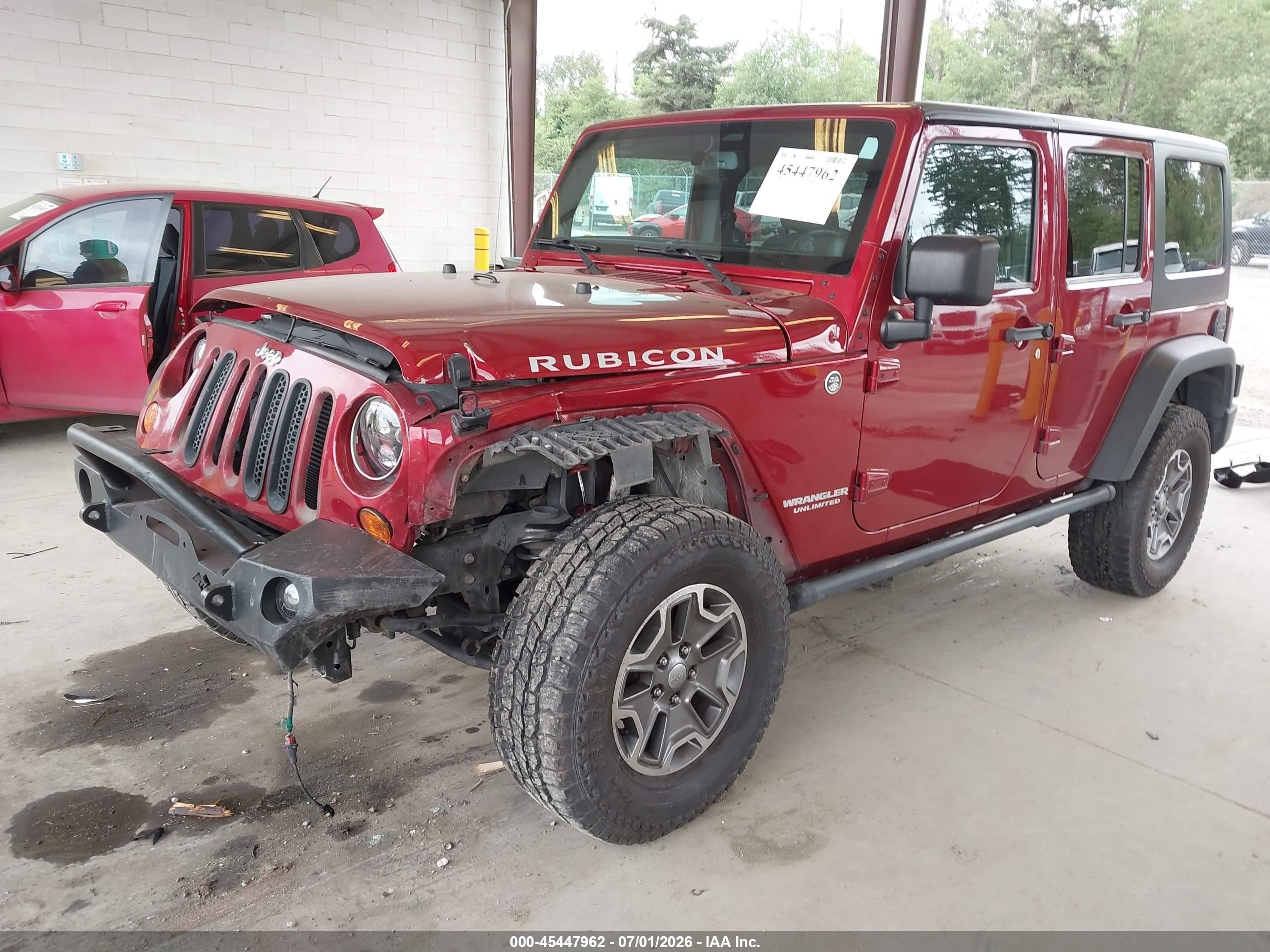 2013 Jeep Wrangler Unlimited Rubicon Red vin: 1C4BJWFG0DL607758
