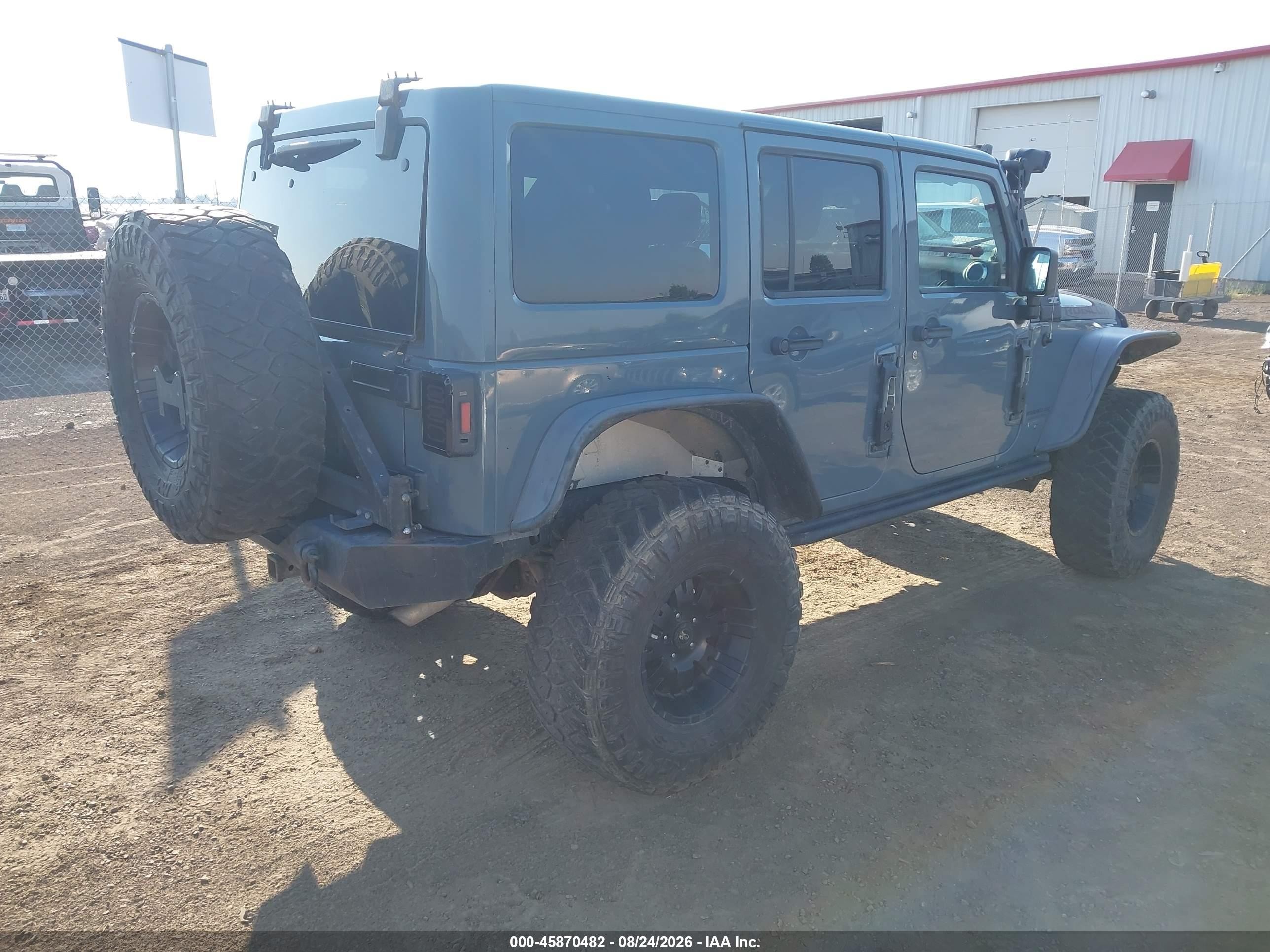 2014 Jeep Wrangler Unlimited Rubicon Серый vin: 1C4BJWFG0EL119167