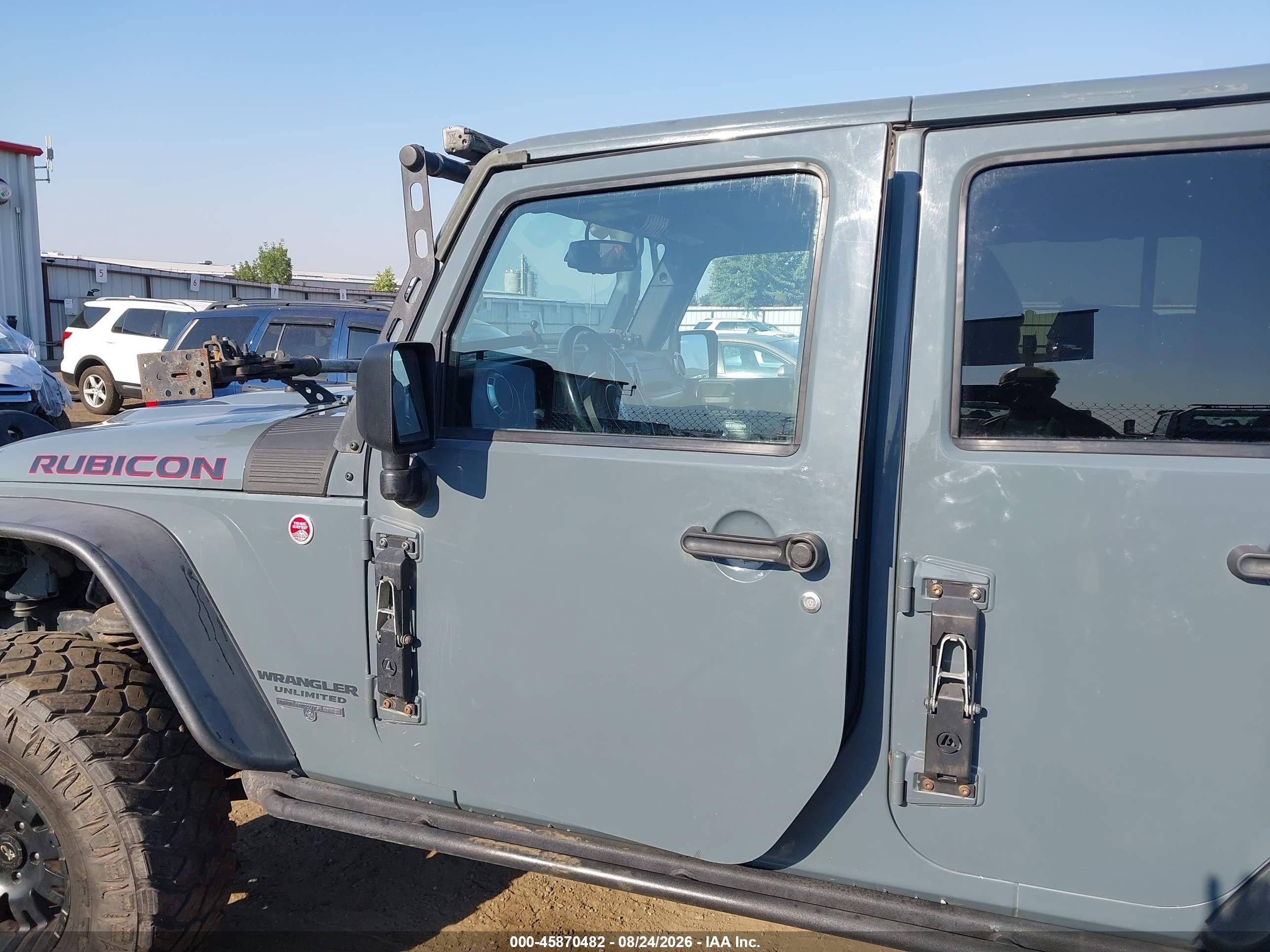 2014 Jeep Wrangler Unlimited Rubicon Серый vin: 1C4BJWFG0EL119167