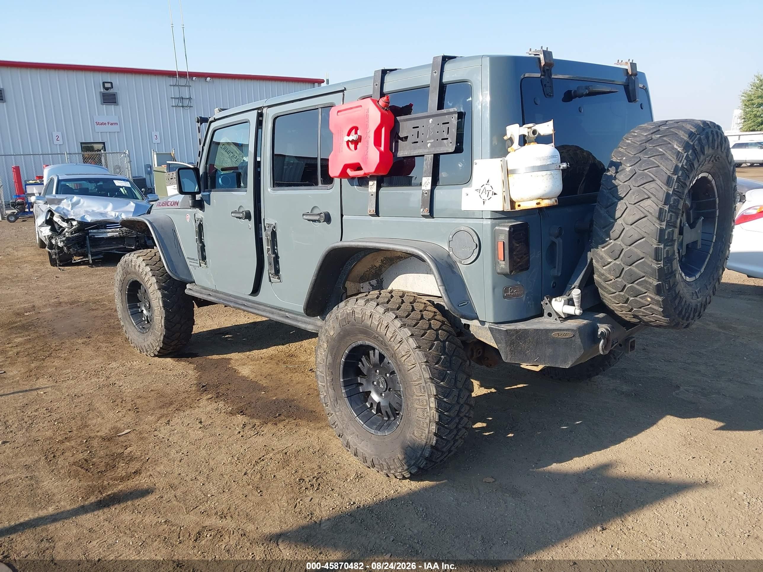 2014 Jeep Wrangler Unlimited Rubicon Серый vin: 1C4BJWFG0EL119167