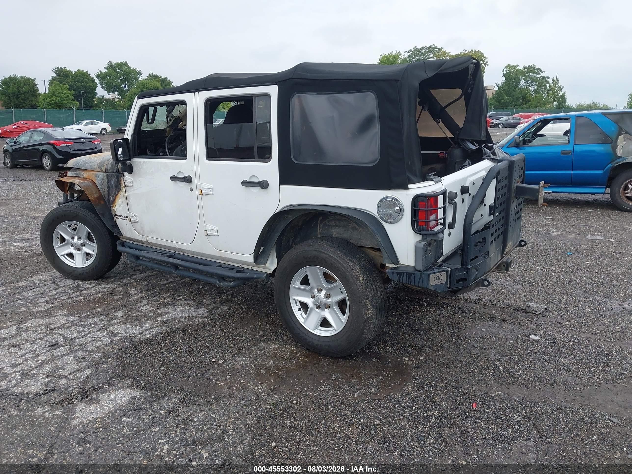 2014 Jeep Wrangler Unlimited Rubicon Белый vin: 1C4BJWFG0EL293451