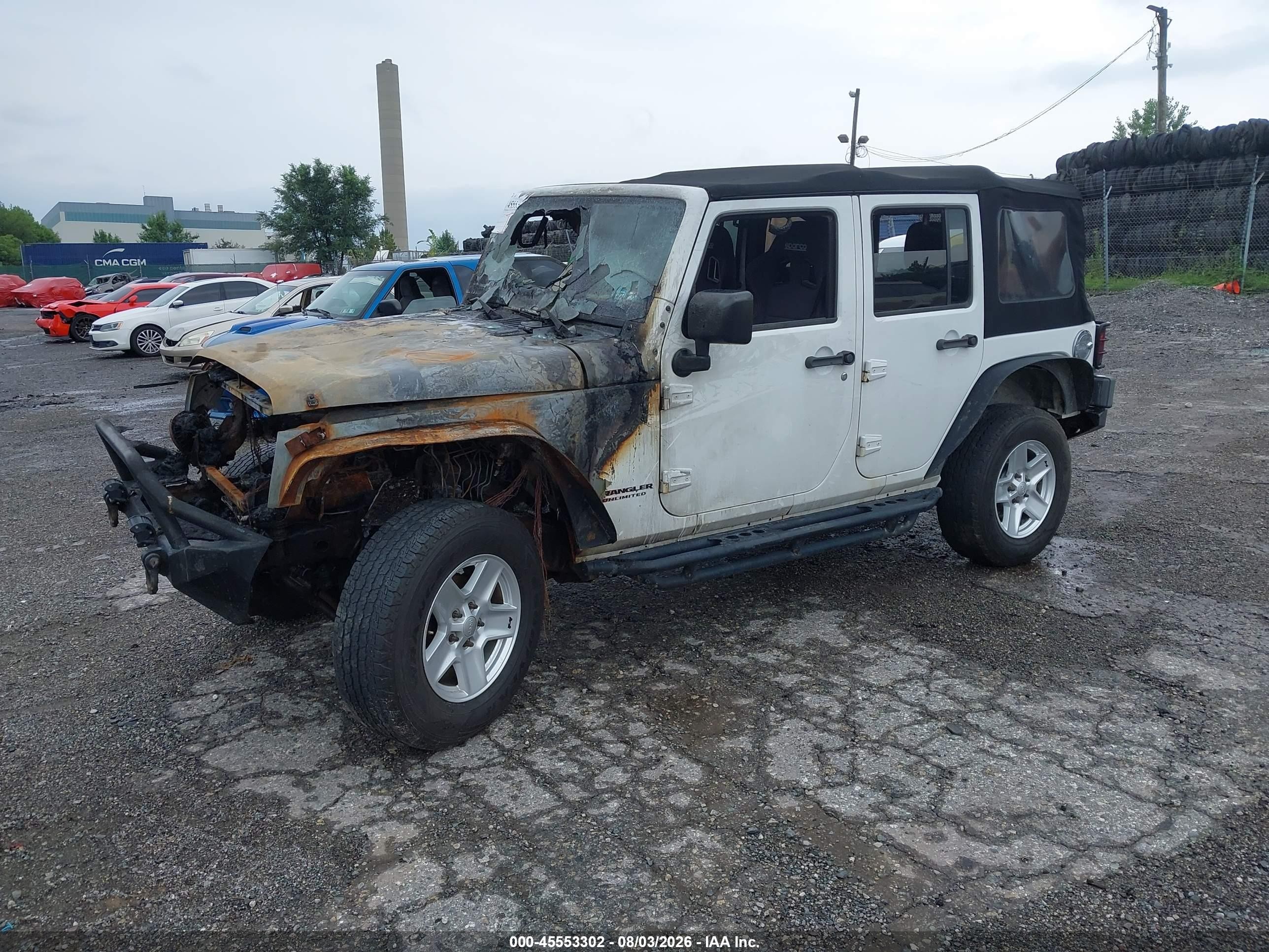 2014 Jeep Wrangler Unlimited Rubicon Белый vin: 1C4BJWFG0EL293451