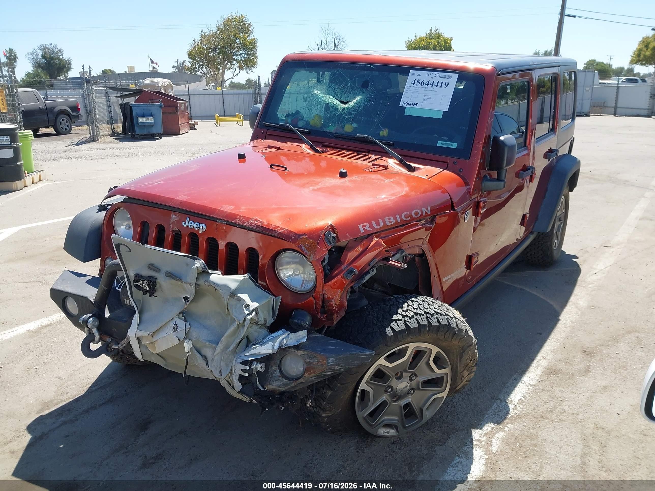 2014 Jeep Wrangler Unlimited Rubicon Orange vin: 1C4BJWFG0EL303363