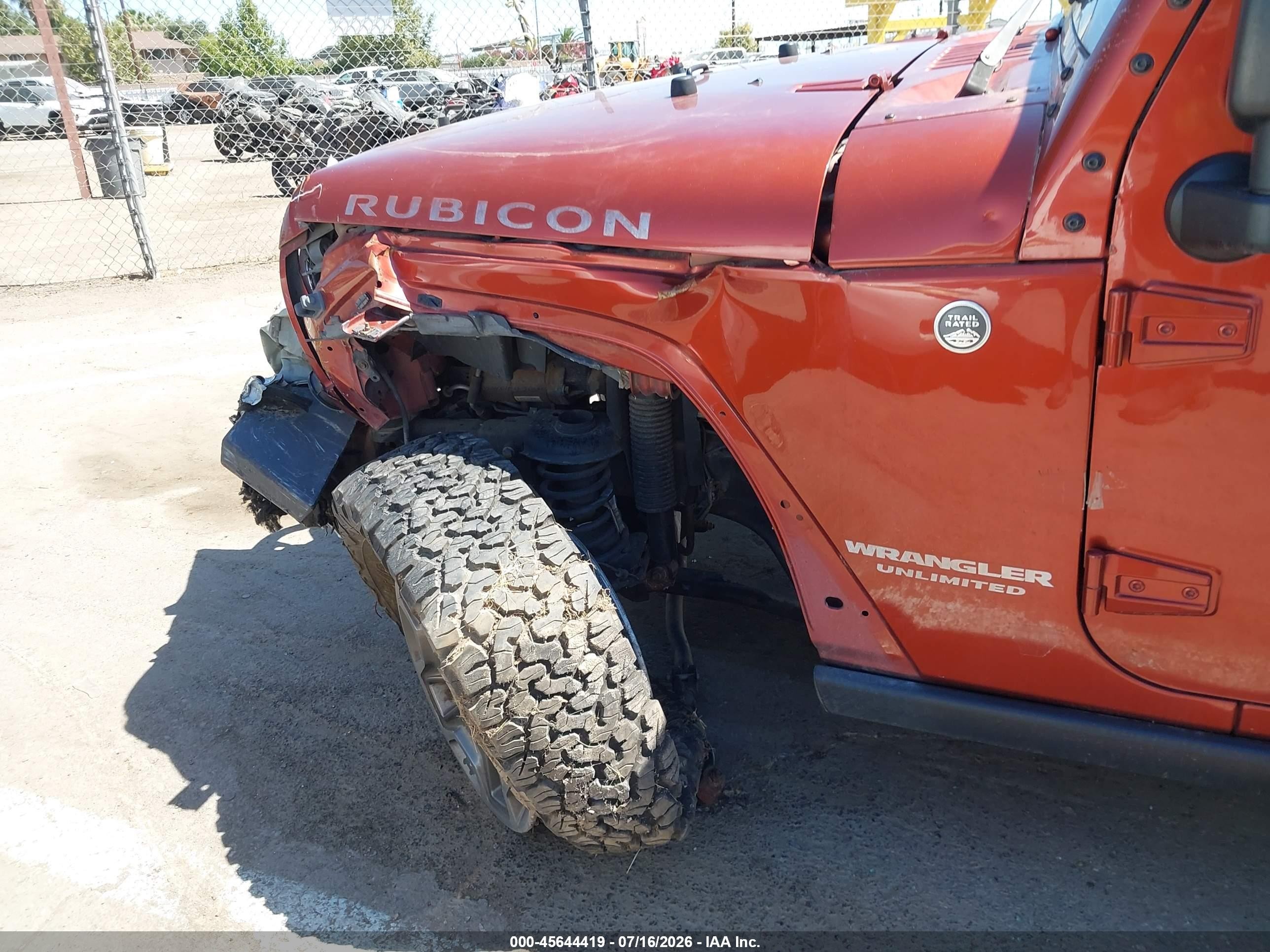 2014 Jeep Wrangler Unlimited Rubicon Orange vin: 1C4BJWFG0EL303363