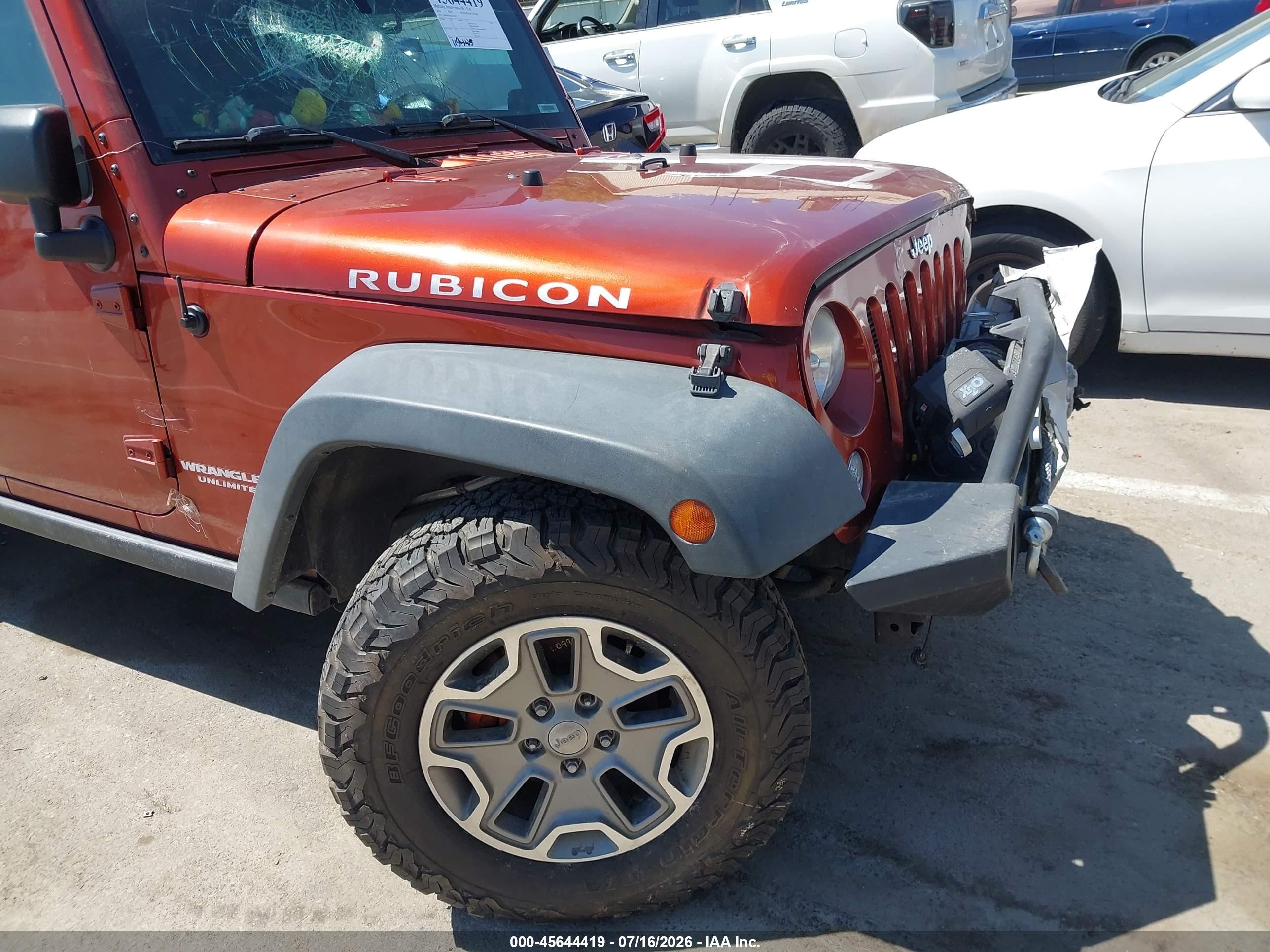 2014 Jeep Wrangler Unlimited Rubicon Orange vin: 1C4BJWFG0EL303363