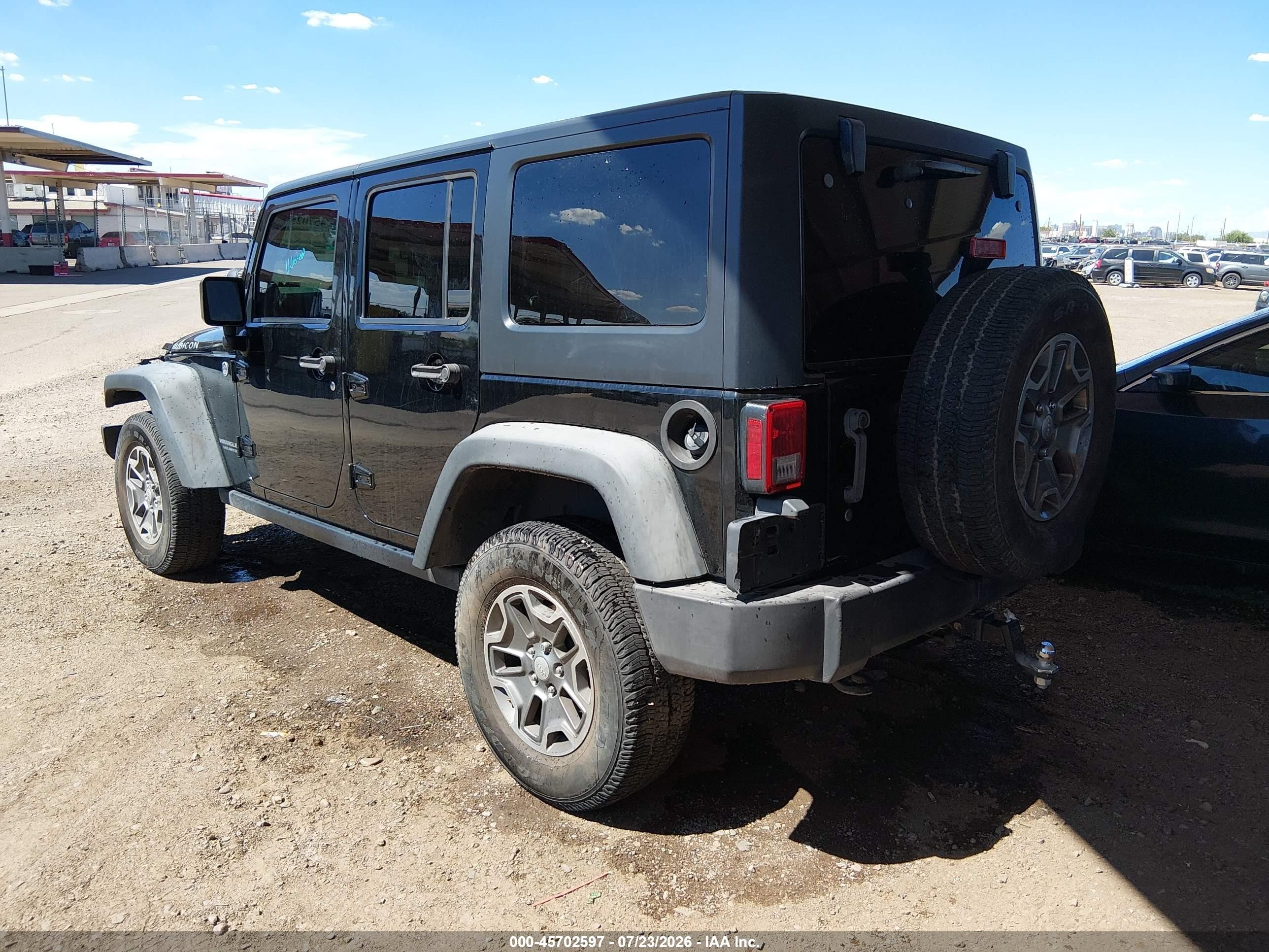 2014 Jeep Wrangler Unlimited Rubicon Black vin: 1C4BJWFG1EL278053