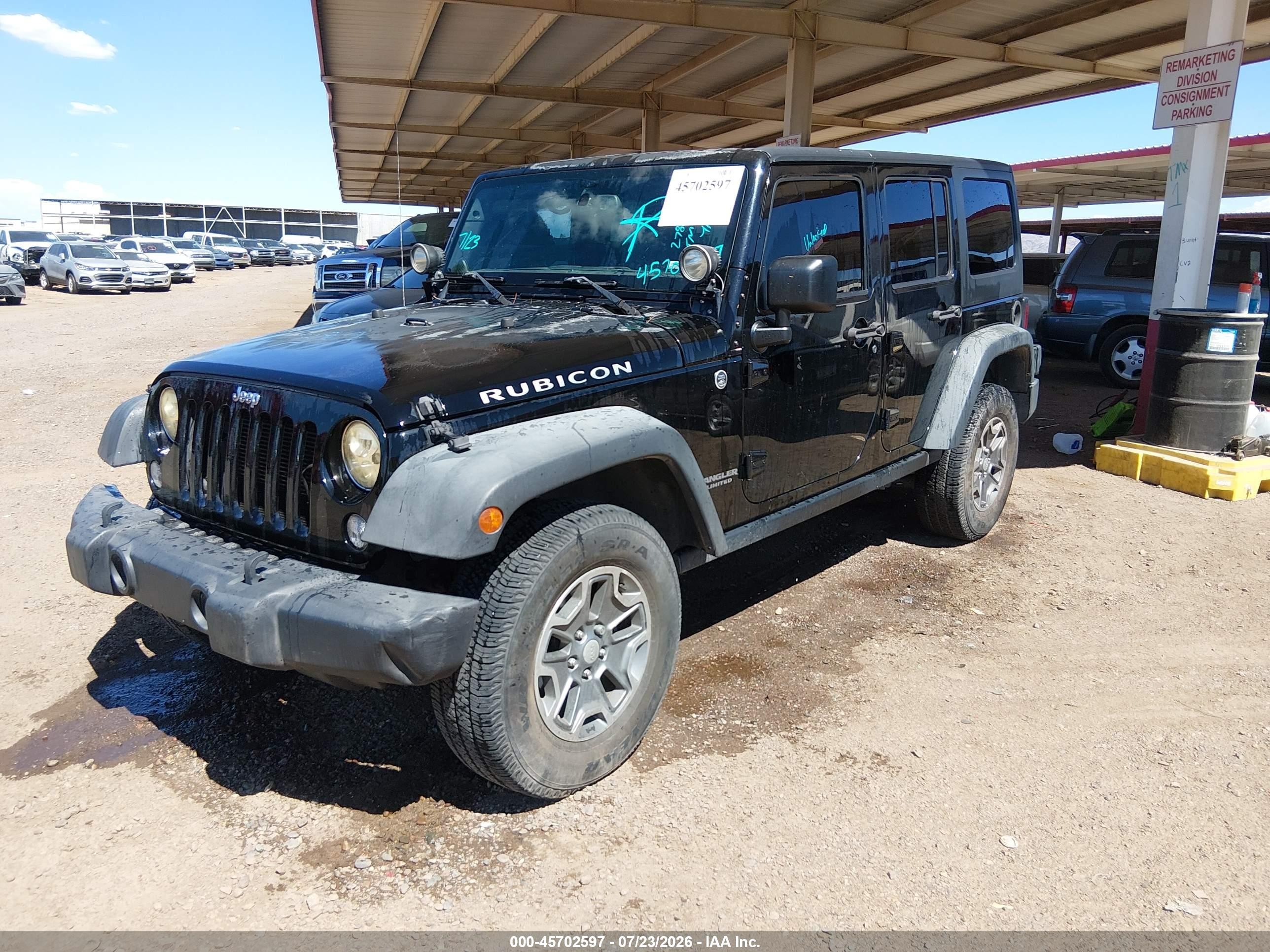 2014 Jeep Wrangler Unlimited Rubicon Black vin: 1C4BJWFG1EL278053