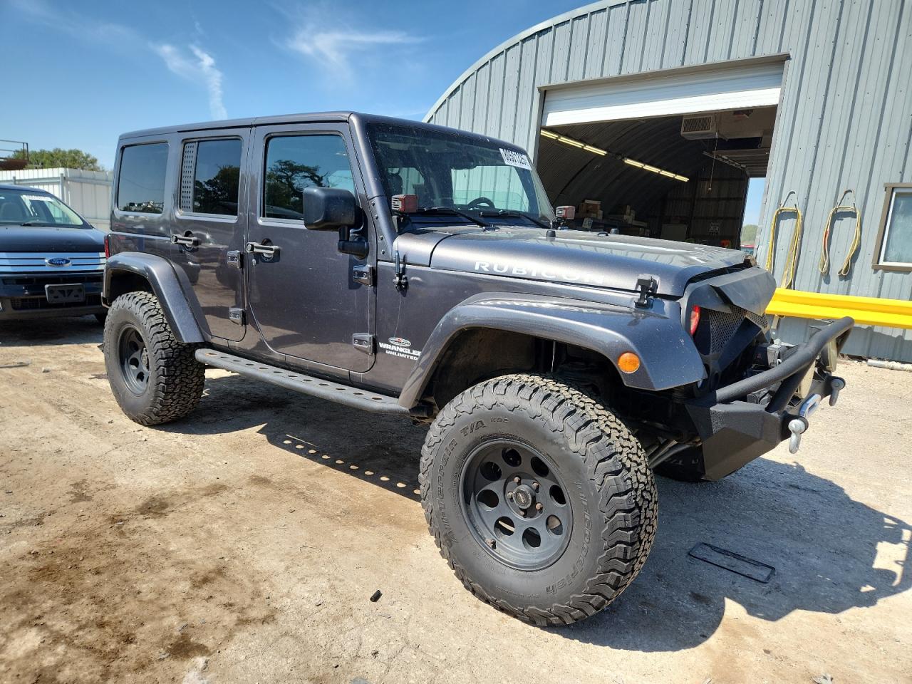 2014 Jeep Wrangler Unlimited Rubicon Gray vin: 1C4BJWFG1EL285780