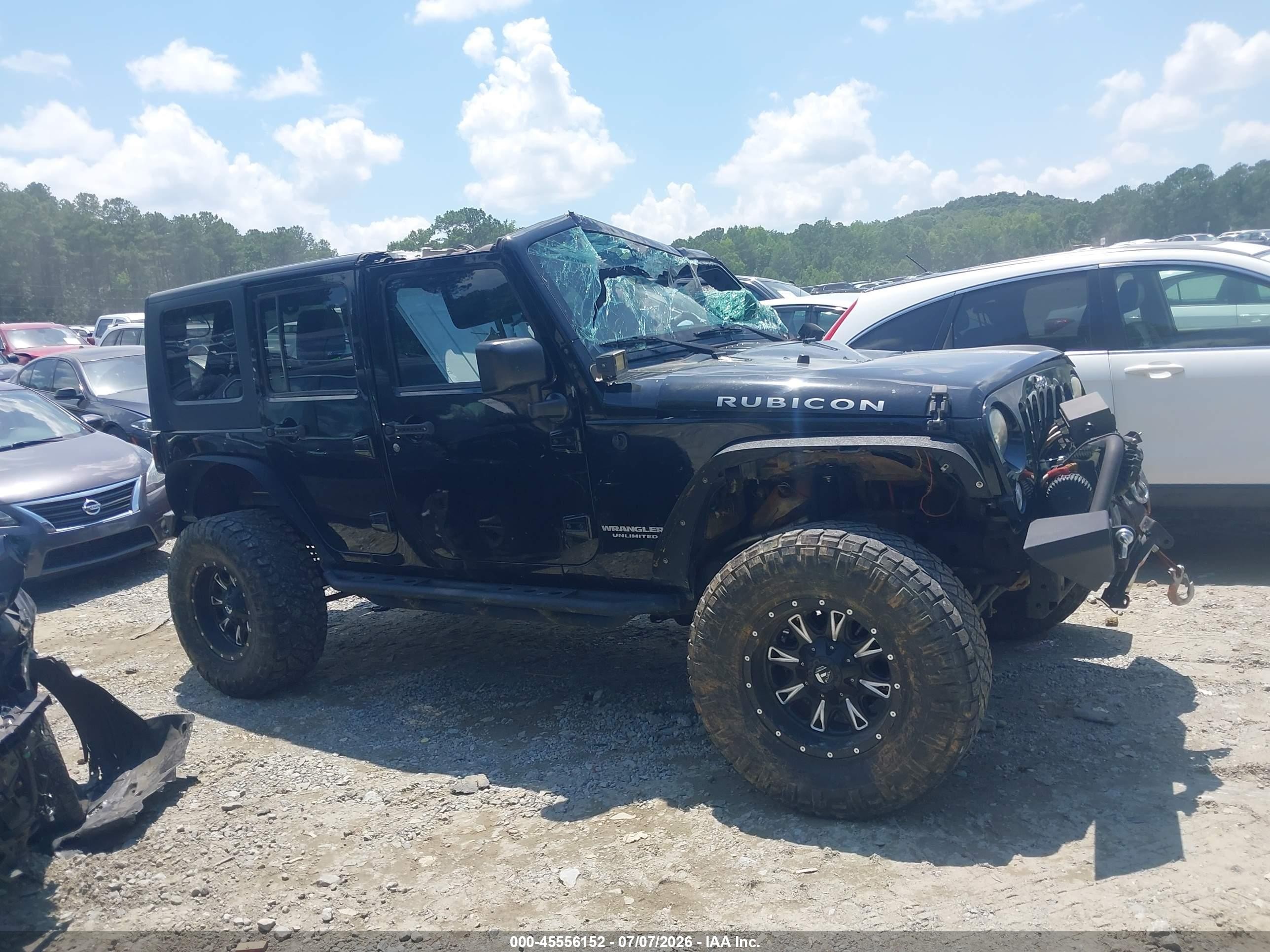 2015 Jeep Wrangler Unlimited Rubicon Black vin: 1C4BJWFG1FL715227