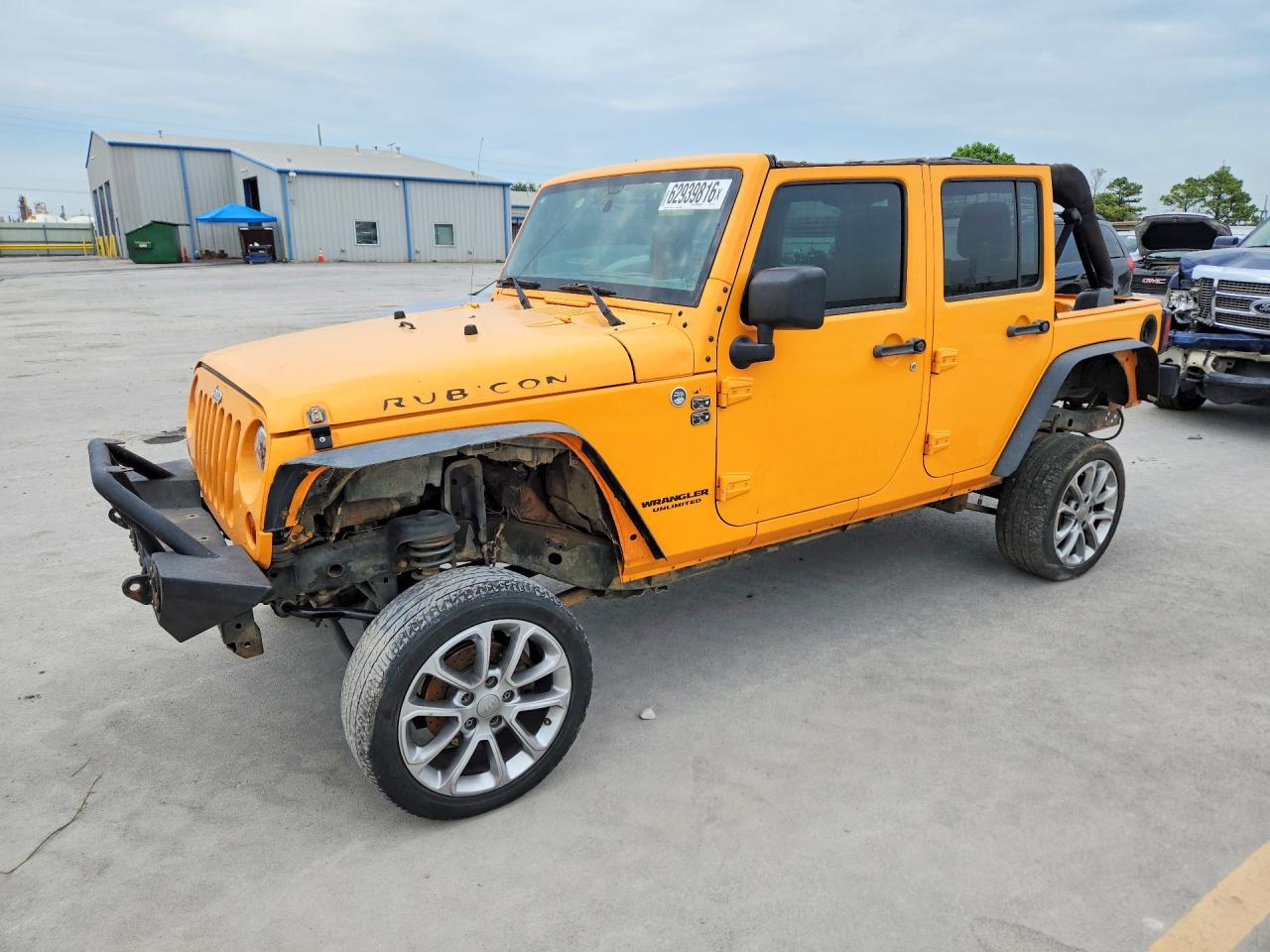 2012 Jeep Wrangler Unlimited Rubicon Yellow vin: 1C4BJWFG2CL155777