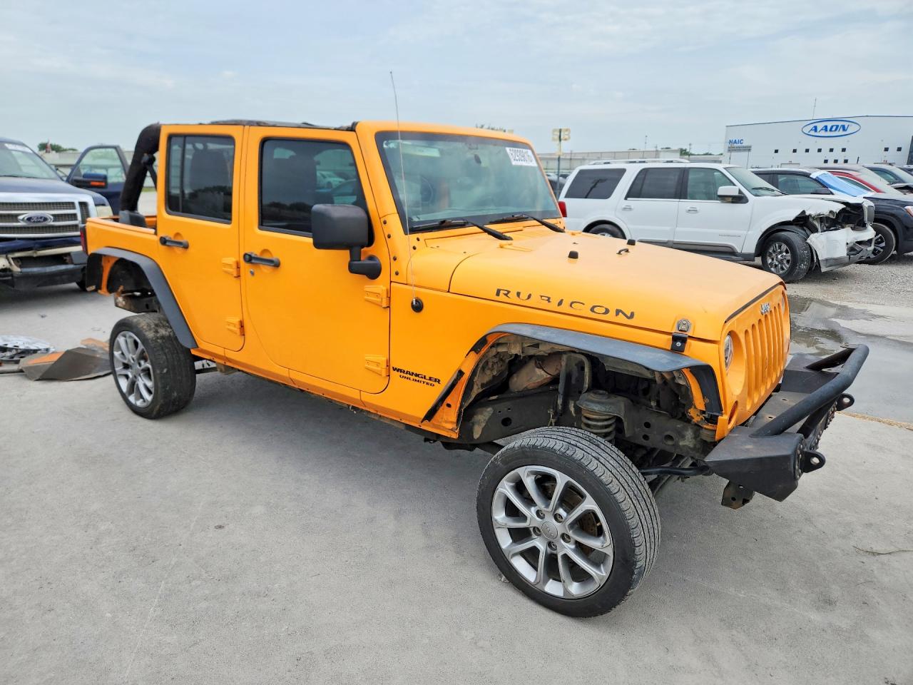 2012 Jeep Wrangler Unlimited Rubicon Yellow vin: 1C4BJWFG2CL155777