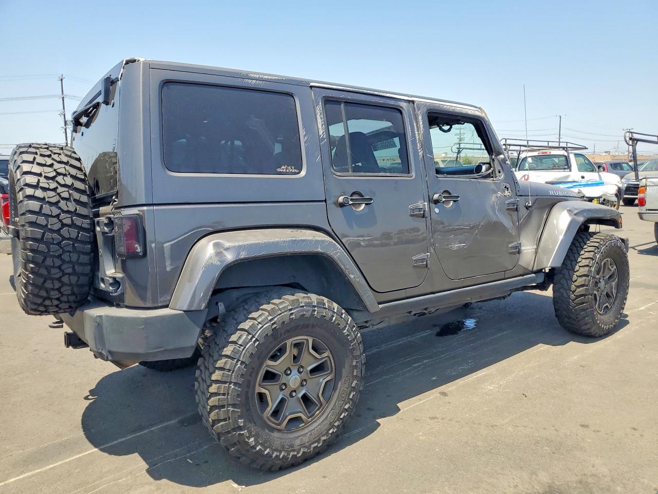 2014 Jeep Wrangler Gray vin: 1C4BJWFG2EL256742