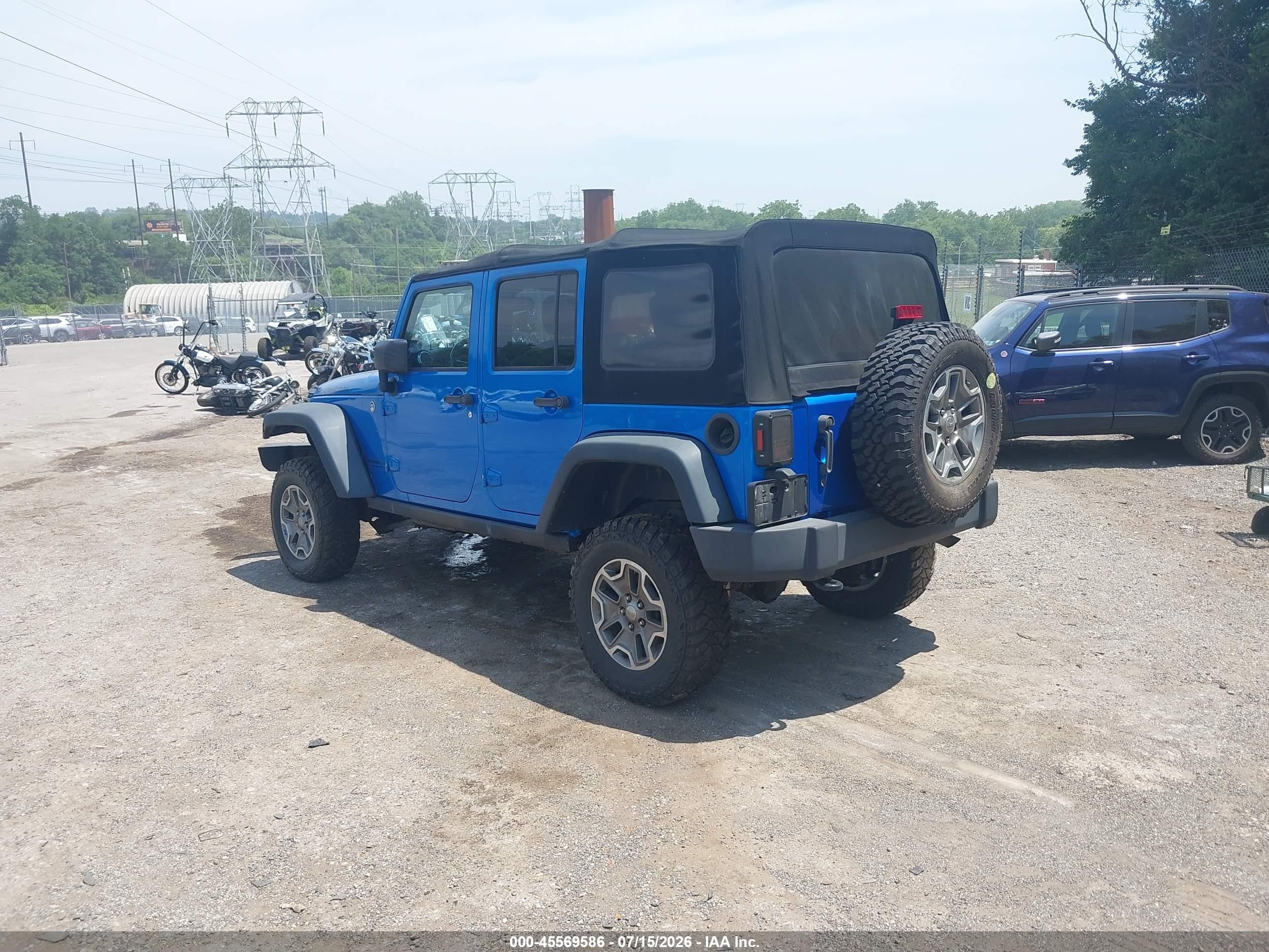 2015 Jeep Wrangler Unlimited Rubicon Blue vin: 1C4BJWFG2FL546254