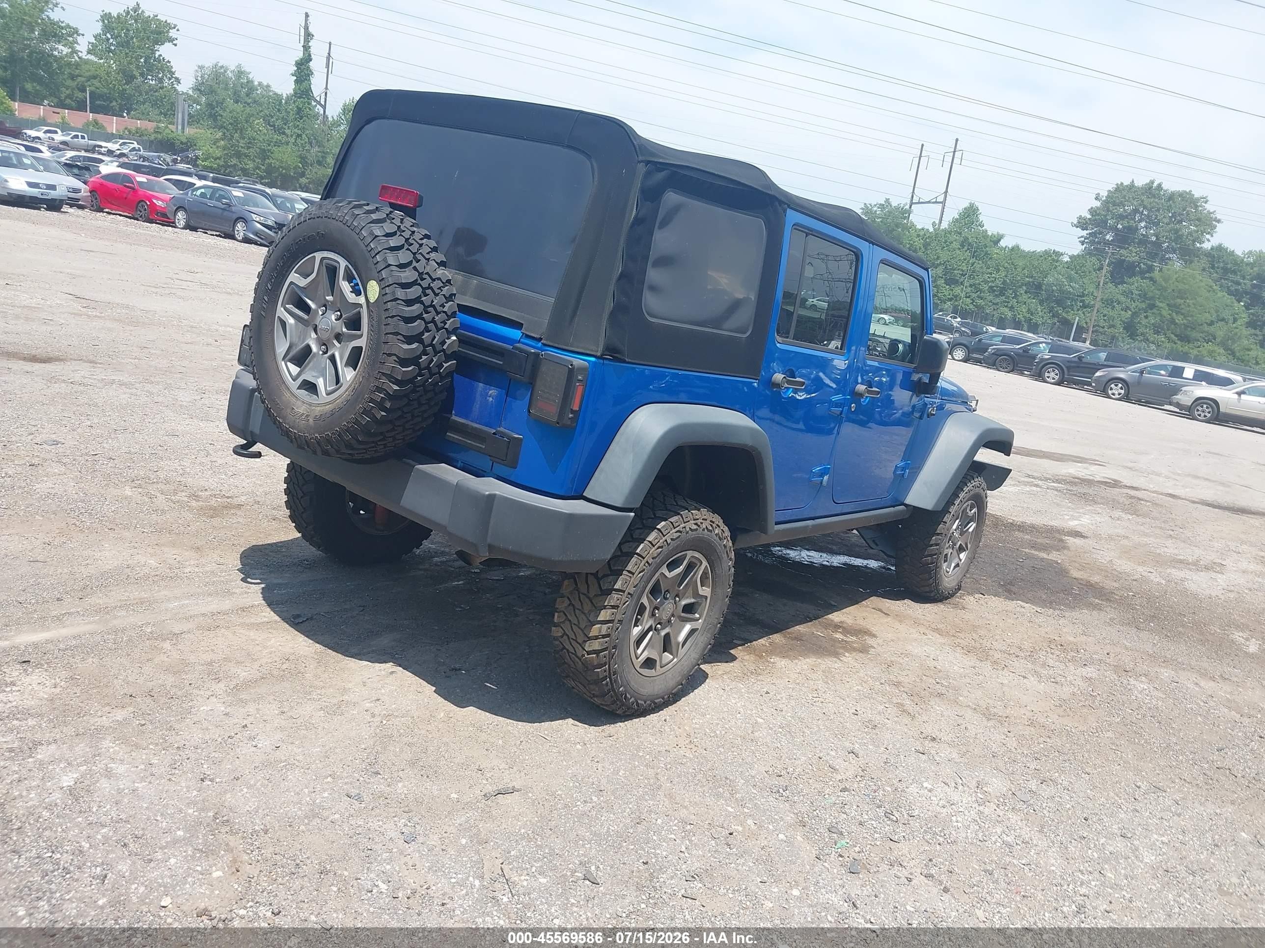 2015 Jeep Wrangler Unlimited Rubicon Blue vin: 1C4BJWFG2FL546254