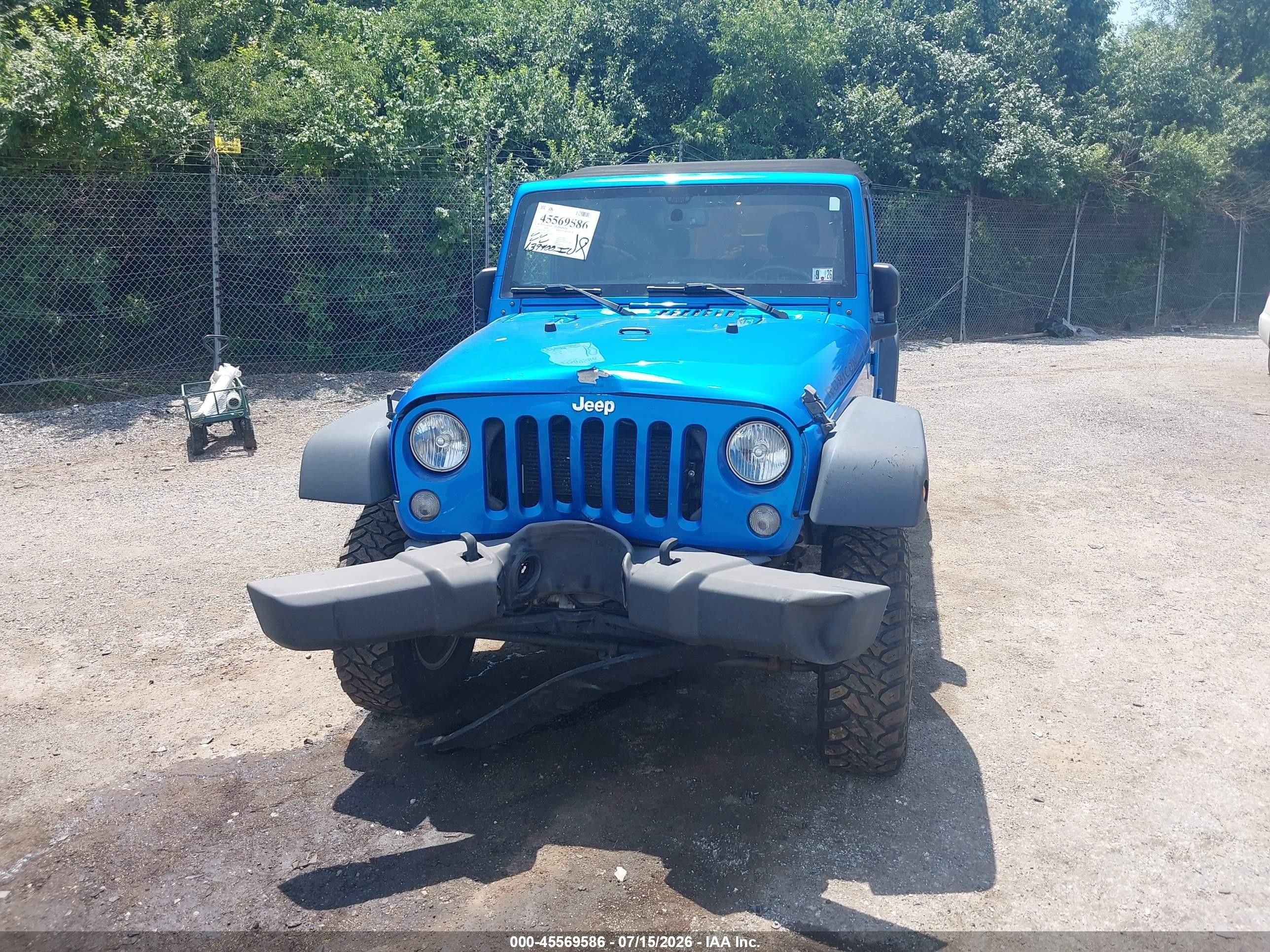 2015 Jeep Wrangler Unlimited Rubicon Blue vin: 1C4BJWFG2FL546254