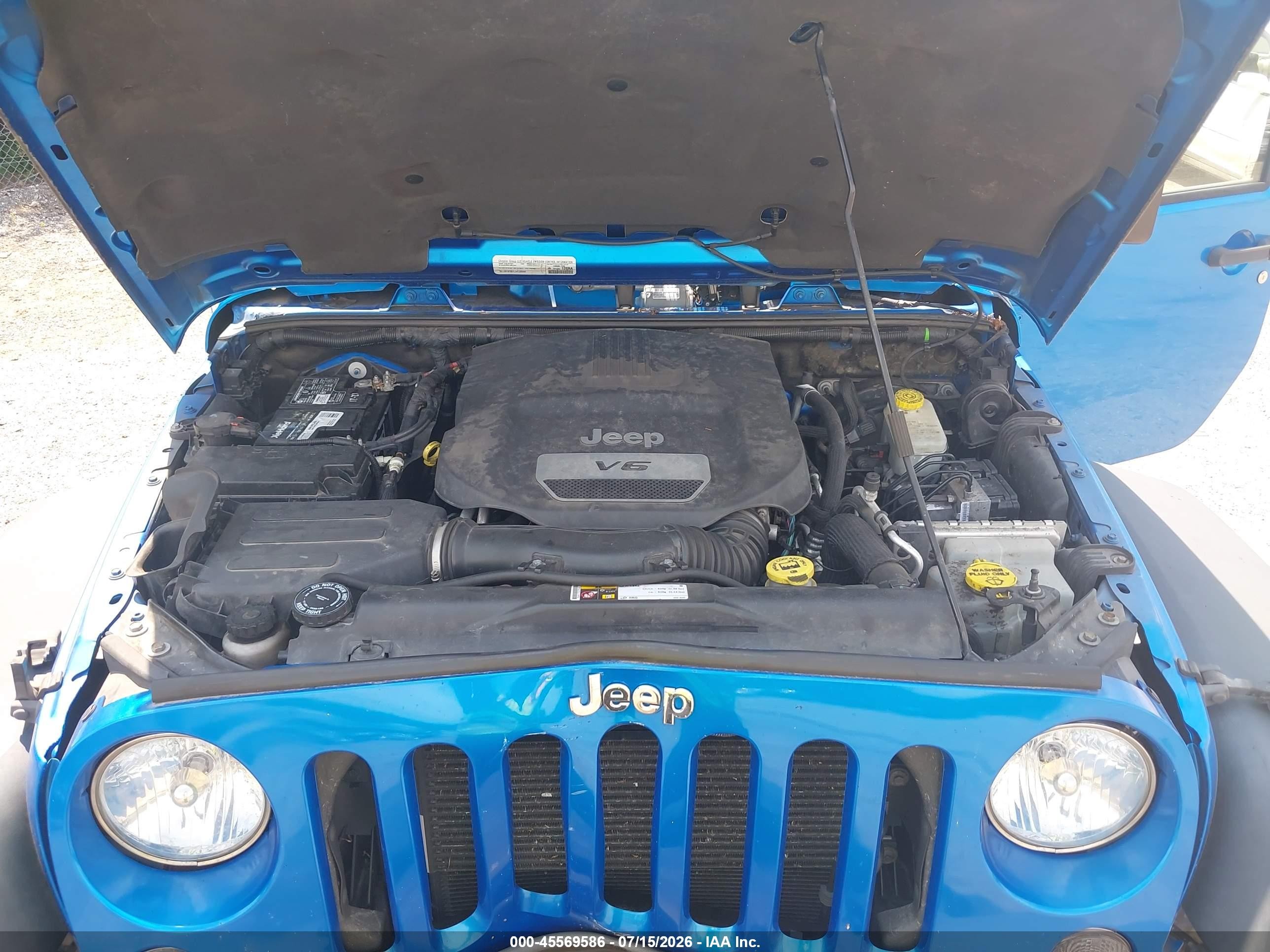 2015 Jeep Wrangler Unlimited Rubicon Blue vin: 1C4BJWFG2FL546254