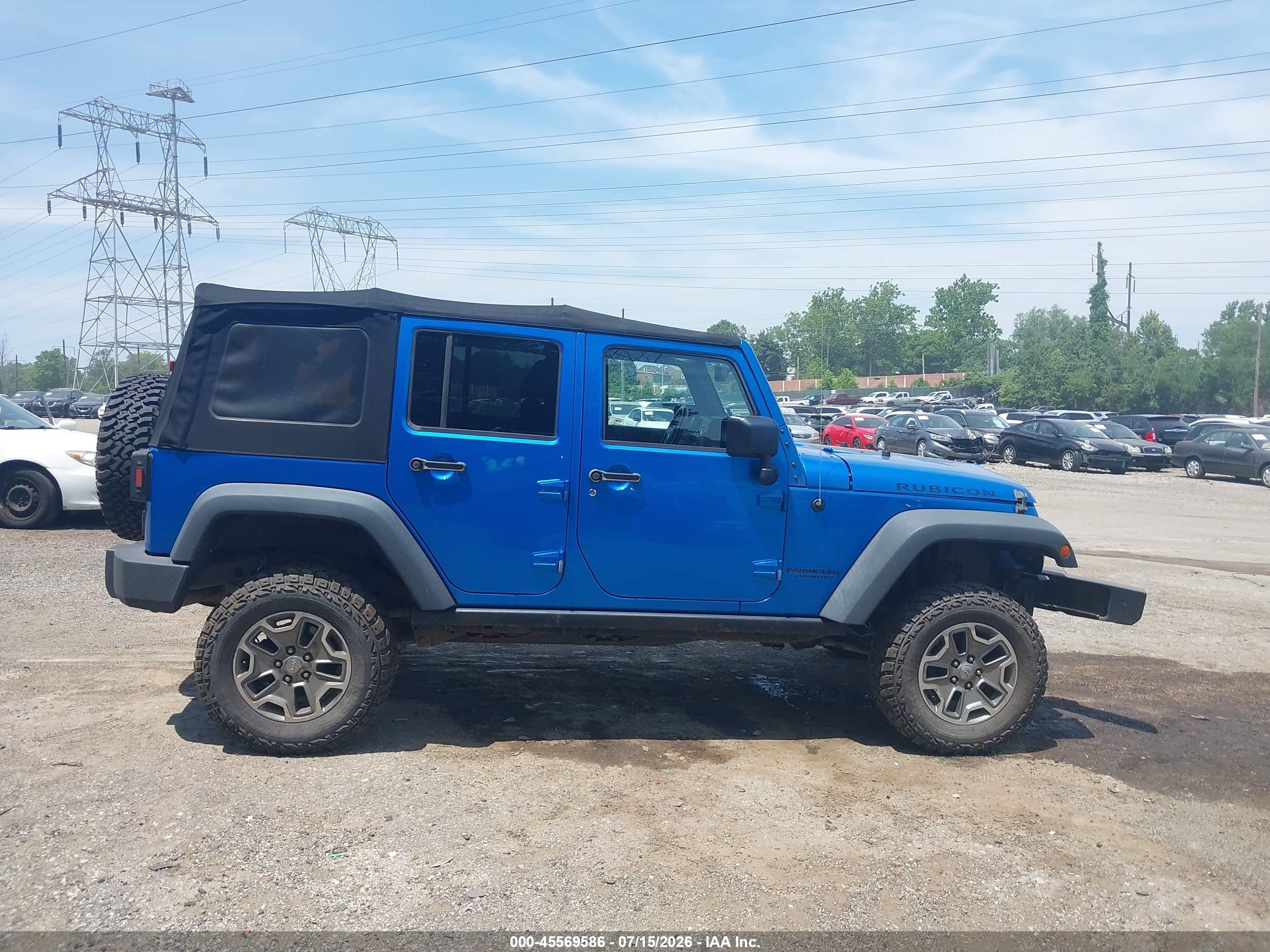 2015 Jeep Wrangler Unlimited Rubicon Blue vin: 1C4BJWFG2FL546254