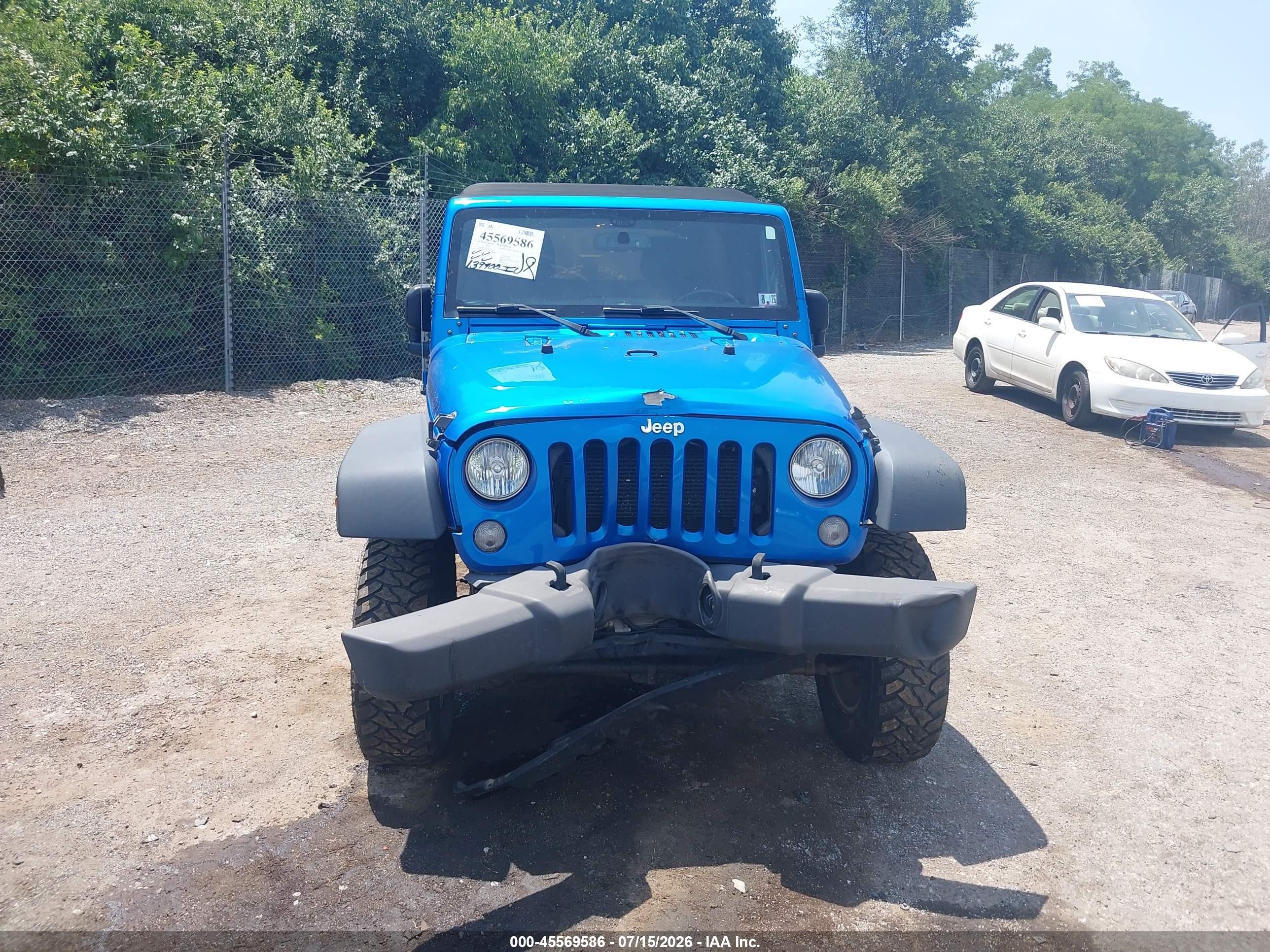 2015 Jeep Wrangler Unlimited Rubicon Blue vin: 1C4BJWFG2FL546254