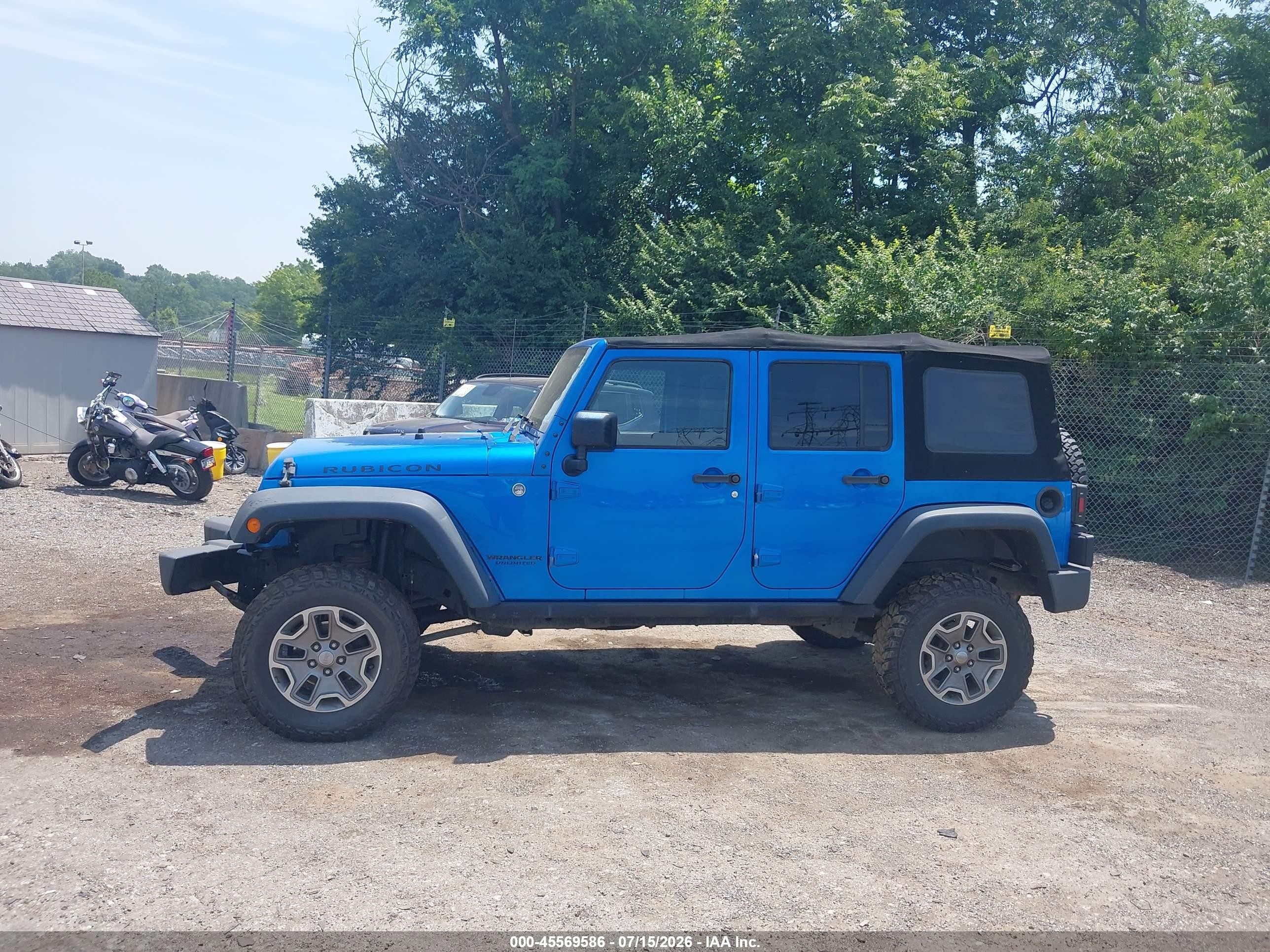 2015 Jeep Wrangler Unlimited Rubicon Blue vin: 1C4BJWFG2FL546254