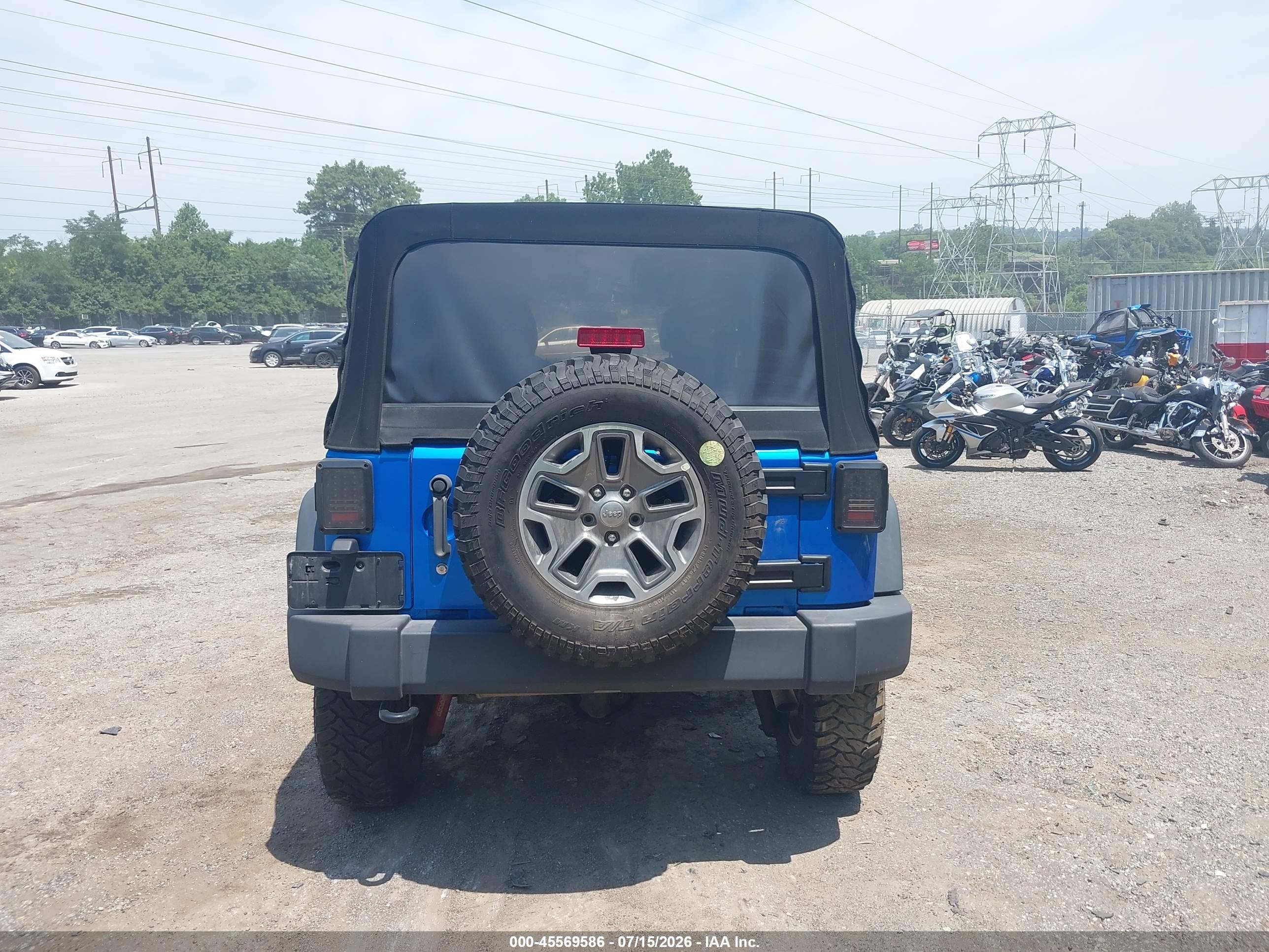 2015 Jeep Wrangler Unlimited Rubicon Blue vin: 1C4BJWFG2FL546254