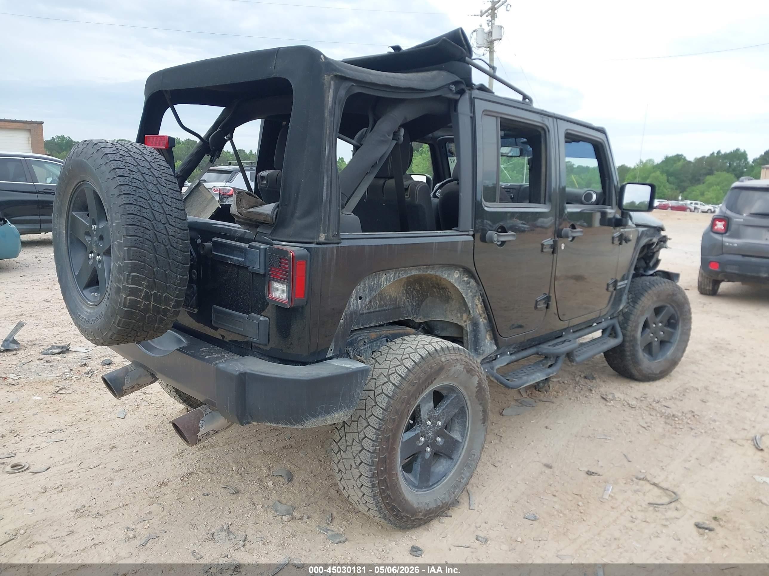 2015 Jeep Wrangler Unlimited Rubicon Black vin: 1C4BJWFG2FL642241