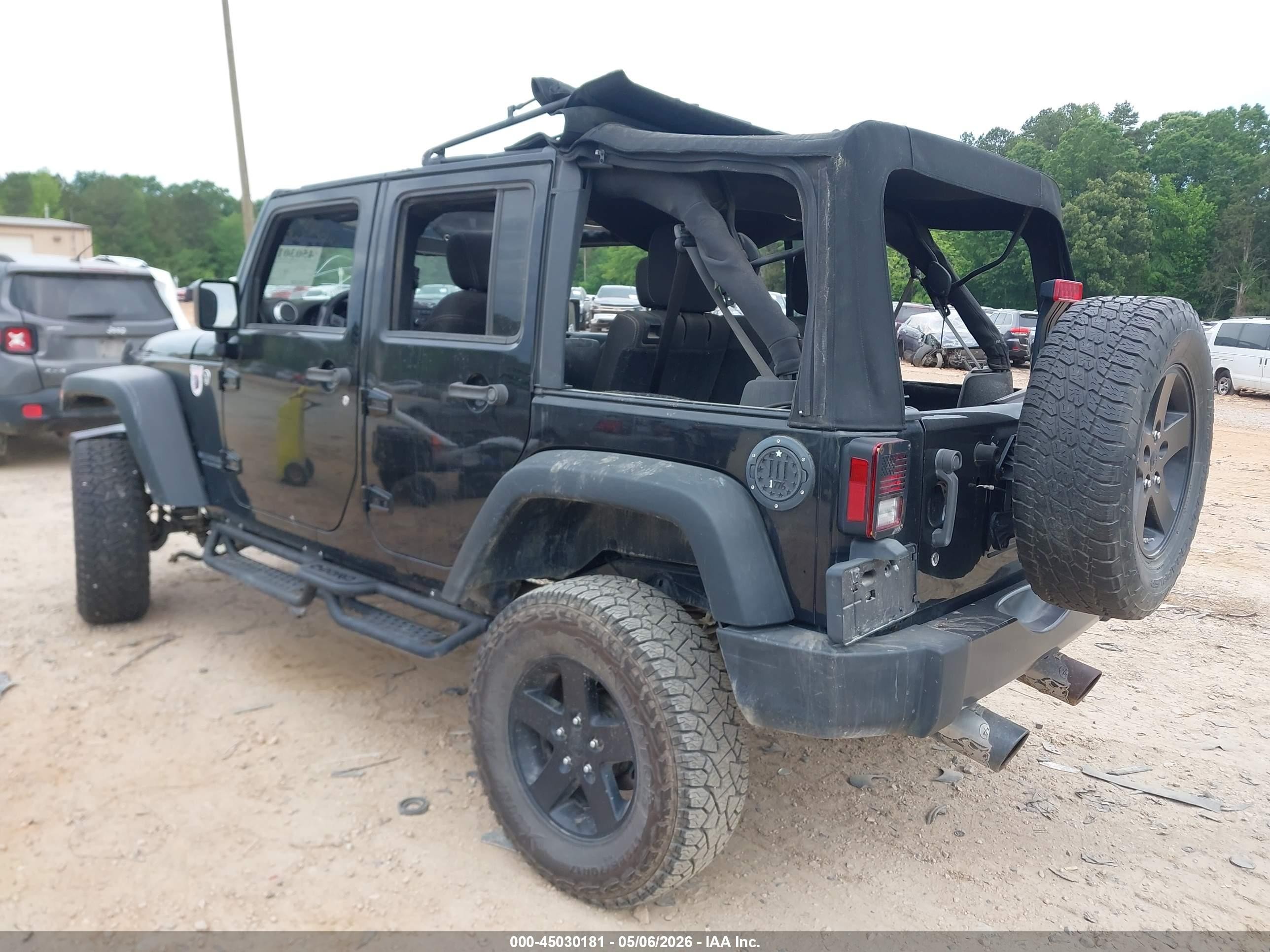 2015 Jeep Wrangler Unlimited Rubicon Black vin: 1C4BJWFG2FL642241
