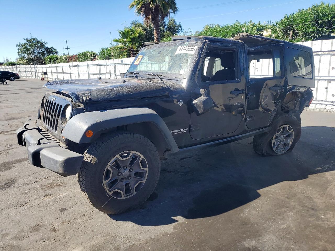 2013 Jeep Wrangler Unlimited Rubicon Black vin: 1C4BJWFG3DL637675