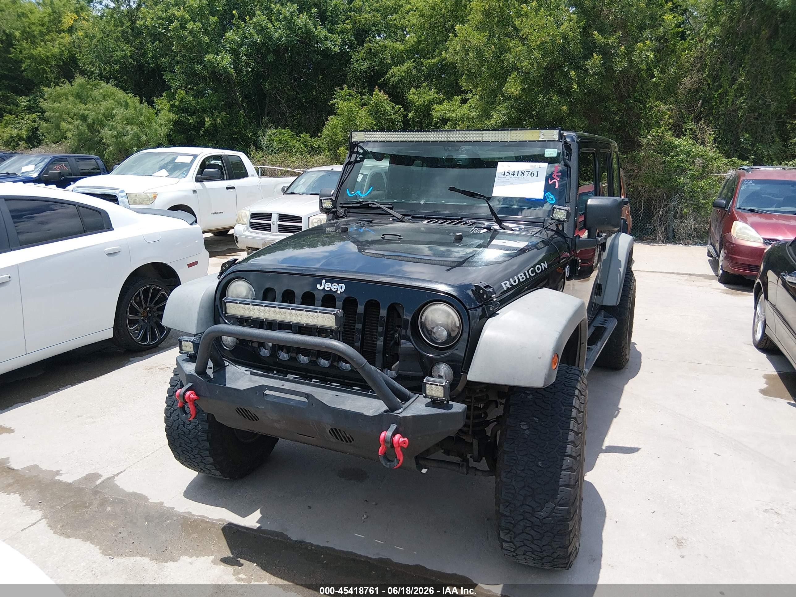 2014 Jeep Wrangler Unlimited Rubicon Black vin: 1C4BJWFG3EL158111