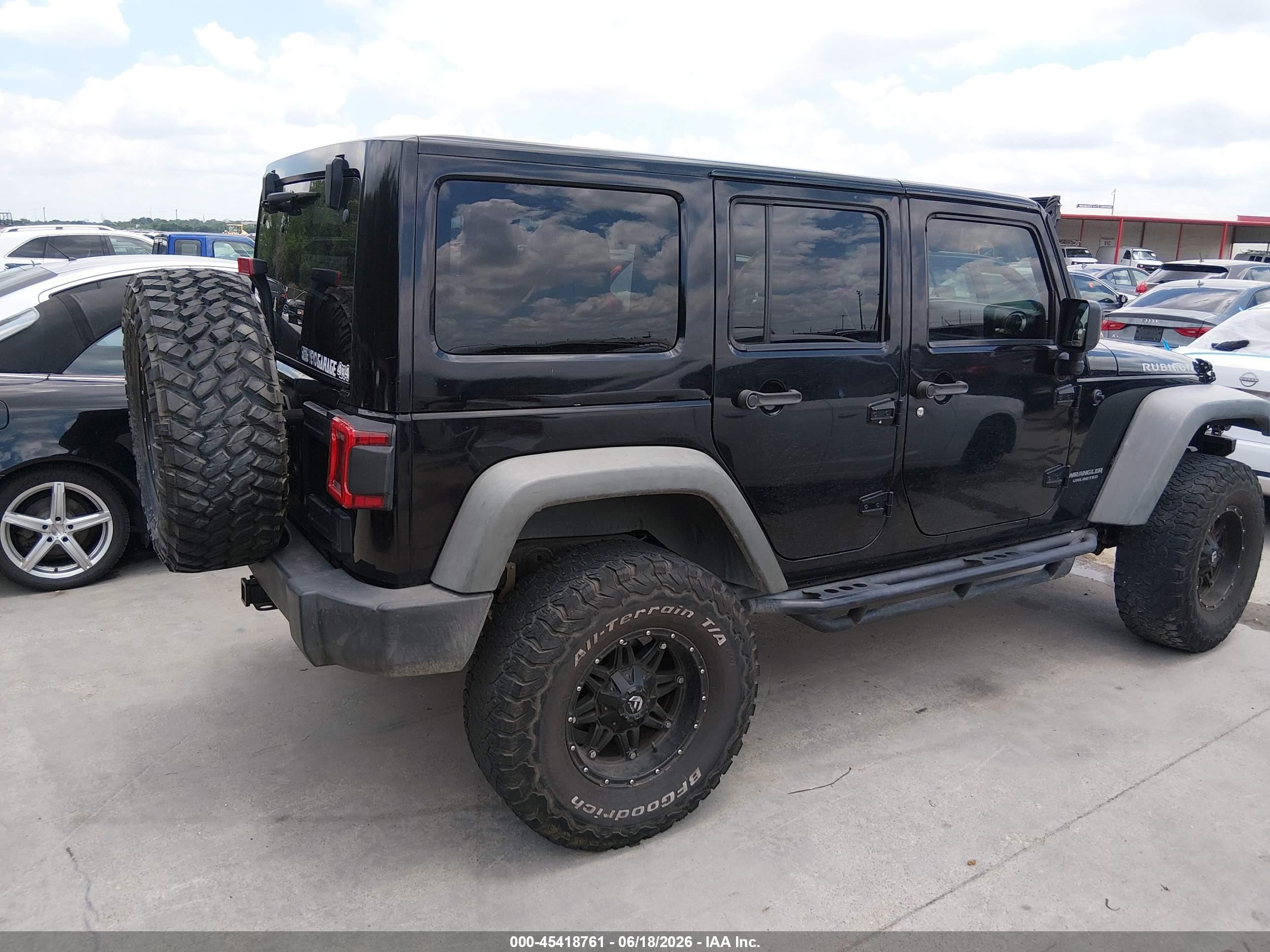 2014 Jeep Wrangler Unlimited Rubicon Black vin: 1C4BJWFG3EL158111