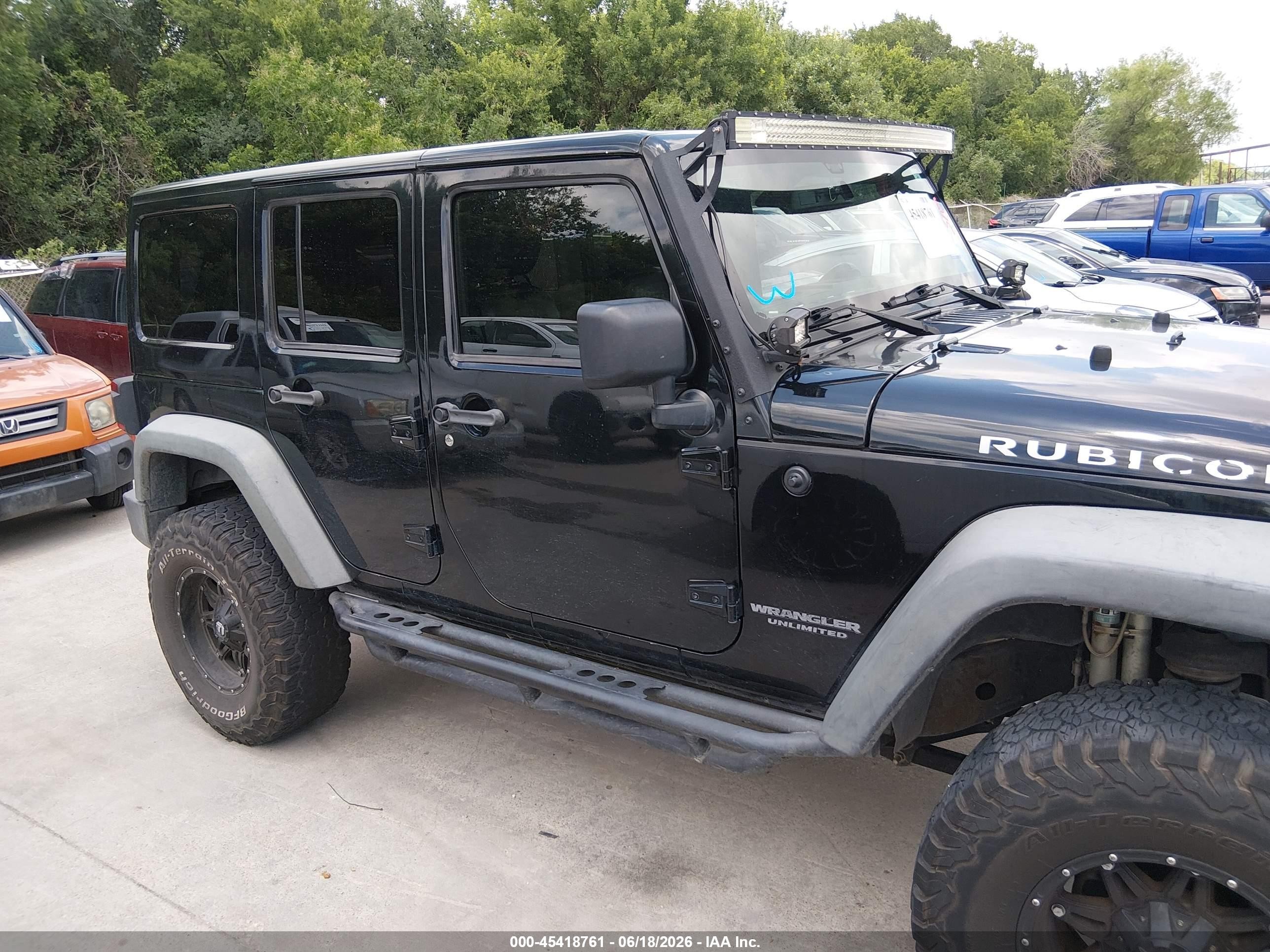 2014 Jeep Wrangler Unlimited Rubicon Black vin: 1C4BJWFG3EL158111