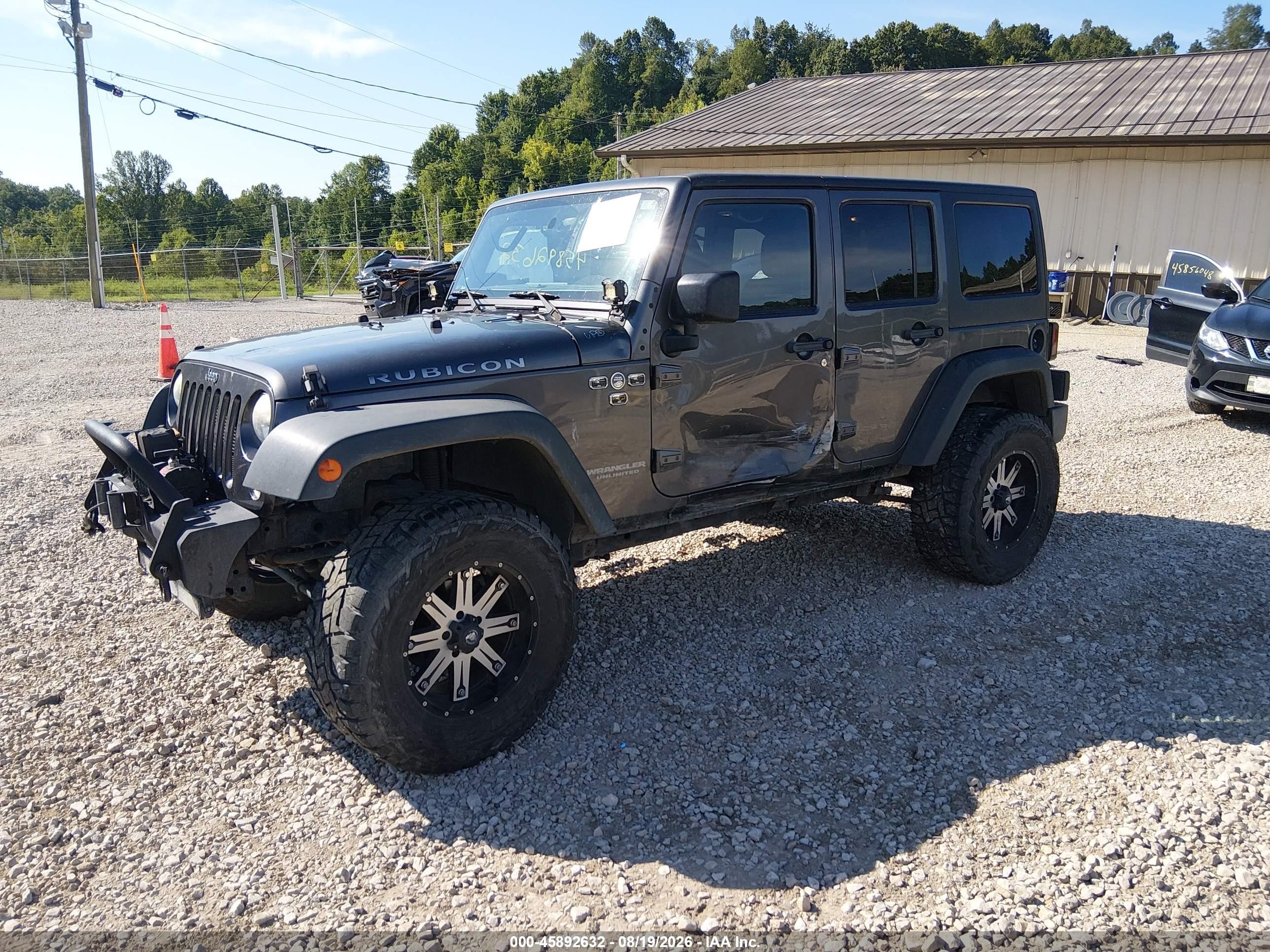 2014 Jeep Wrangler Unlimited Rubicon Gray vin: 1C4BJWFG3EL167777