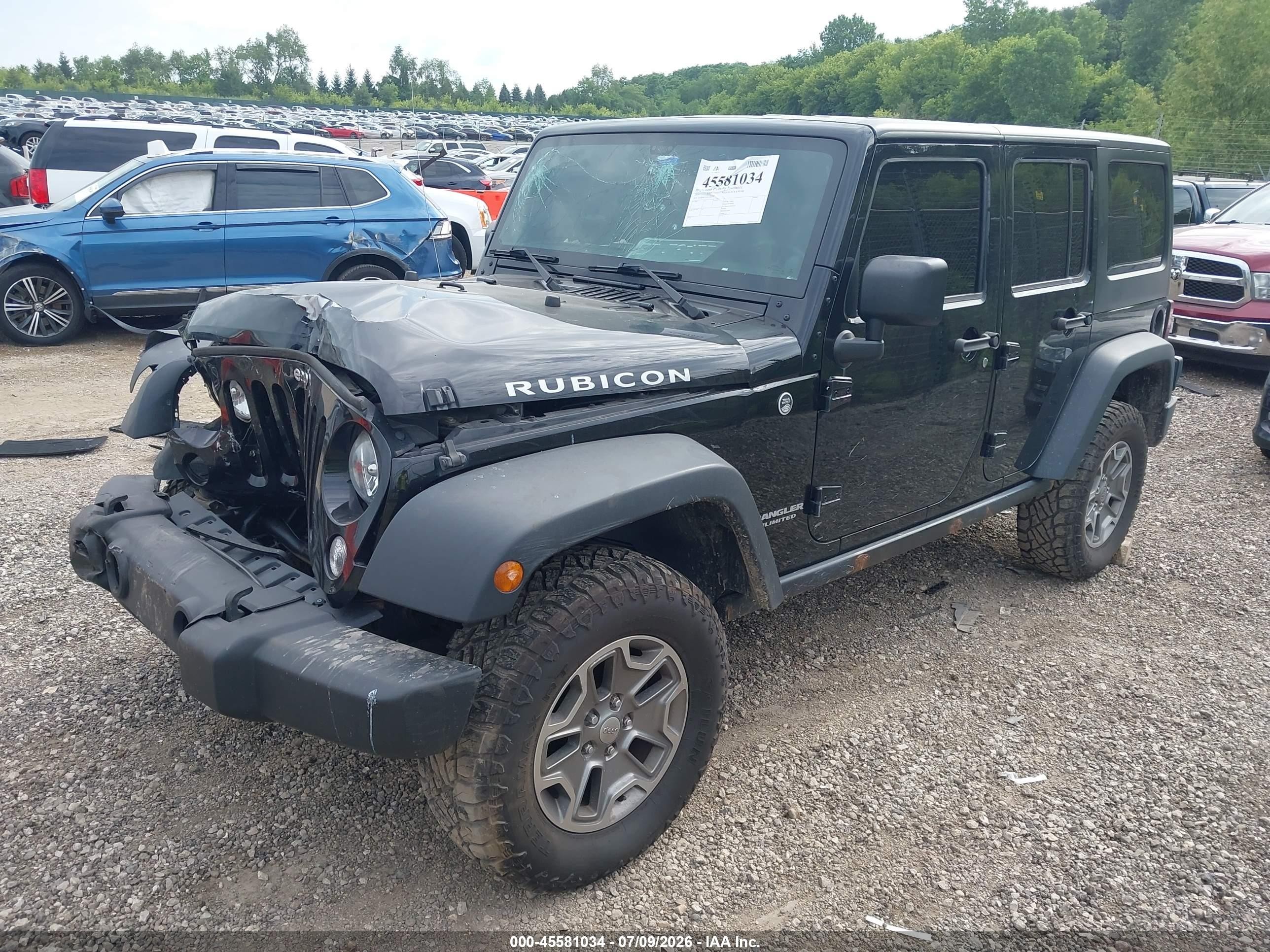 2014 Jeep Wrangler Unlimited Rubicon Black vin: 1C4BJWFG3EL266714