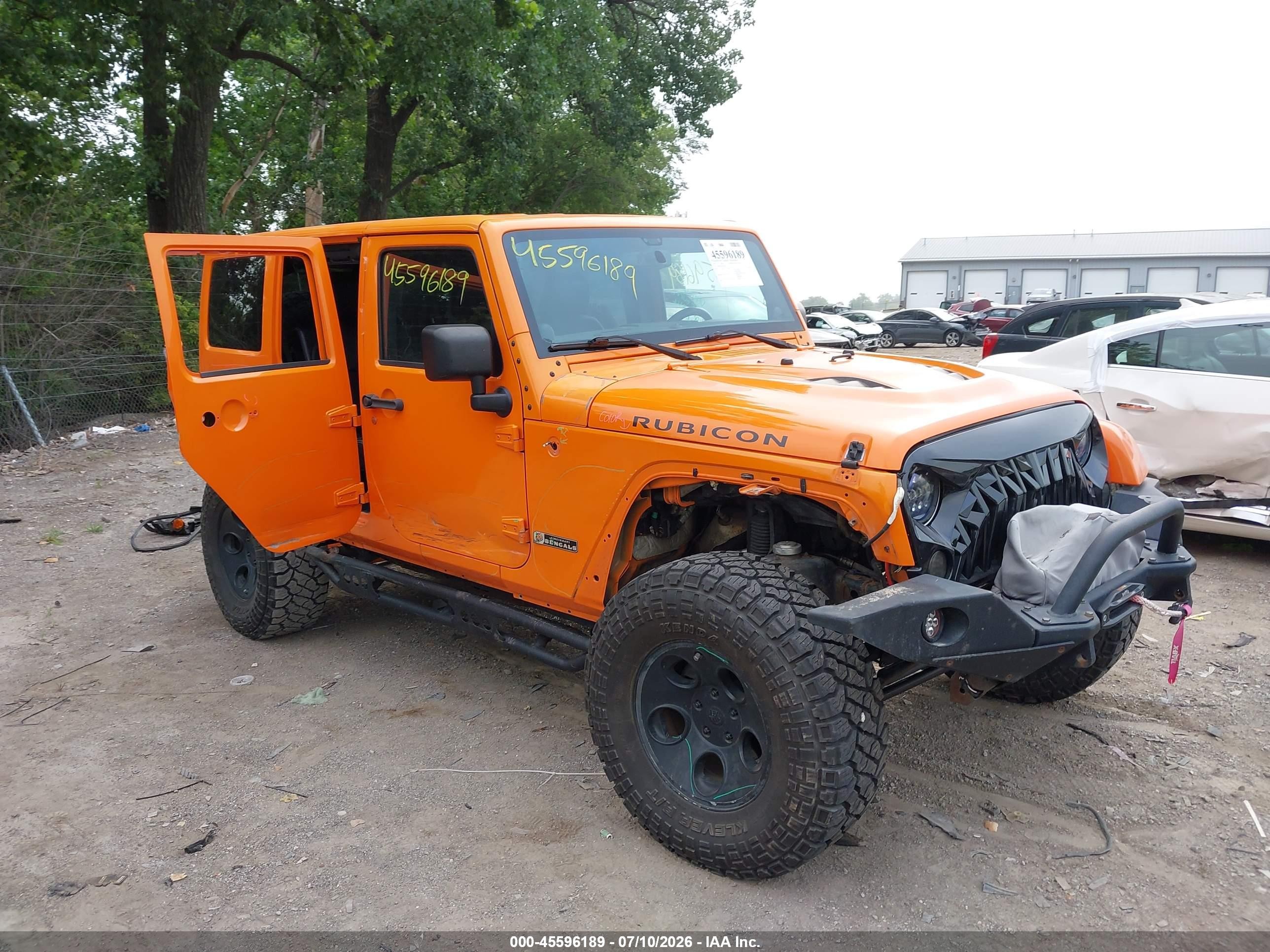 2013 Jeep Wrangler Unlimited Rubicon Orange vin: 1C4BJWFG4DL524852